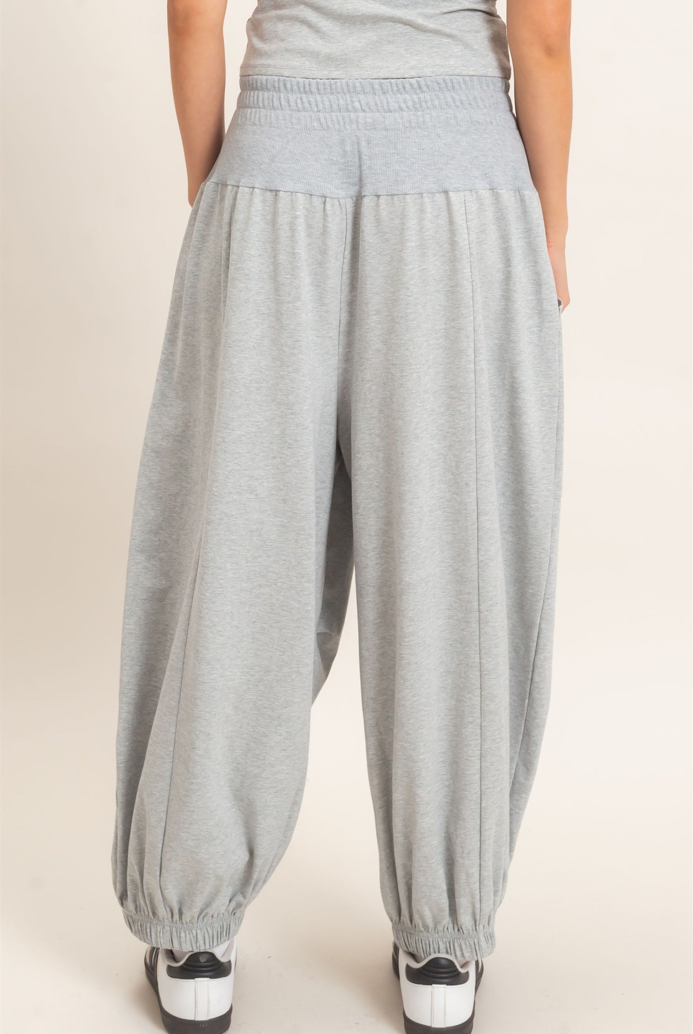 Wholesale Elastic Waistband Jogger Pants Joggers HF26F295 HEATHER GRAY HYFVE