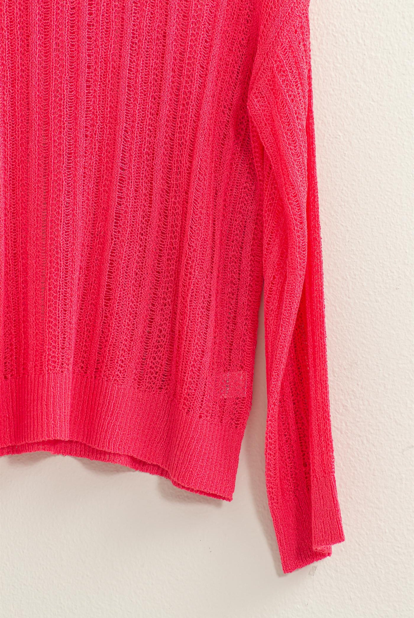 Wholesale Drop Shoulder Sweater Clothing Tops DZ24A477-D RASPBERRY DOUBLE ZERO