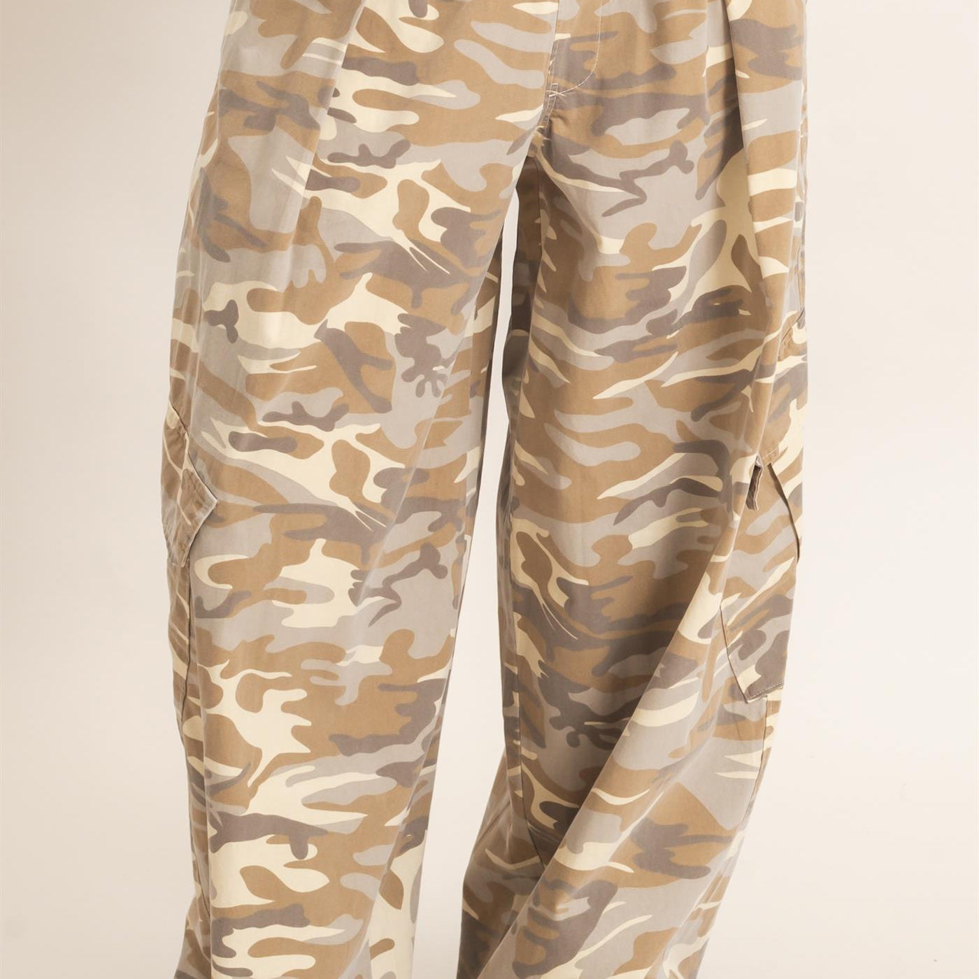 Wholesale Camouflage Cargo Pocket Pants Pants DZ26C891 STONE DOUBLE ZERO