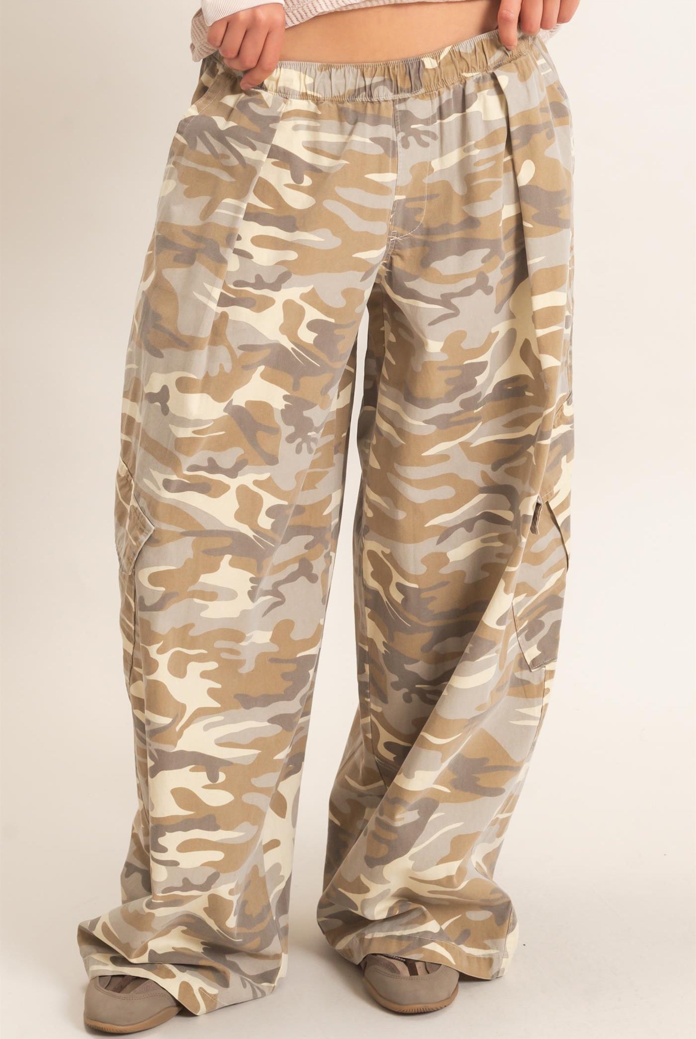 Wholesale Camouflage Cargo Pocket Pants Pants DZ26C891 STONE DOUBLE ZERO