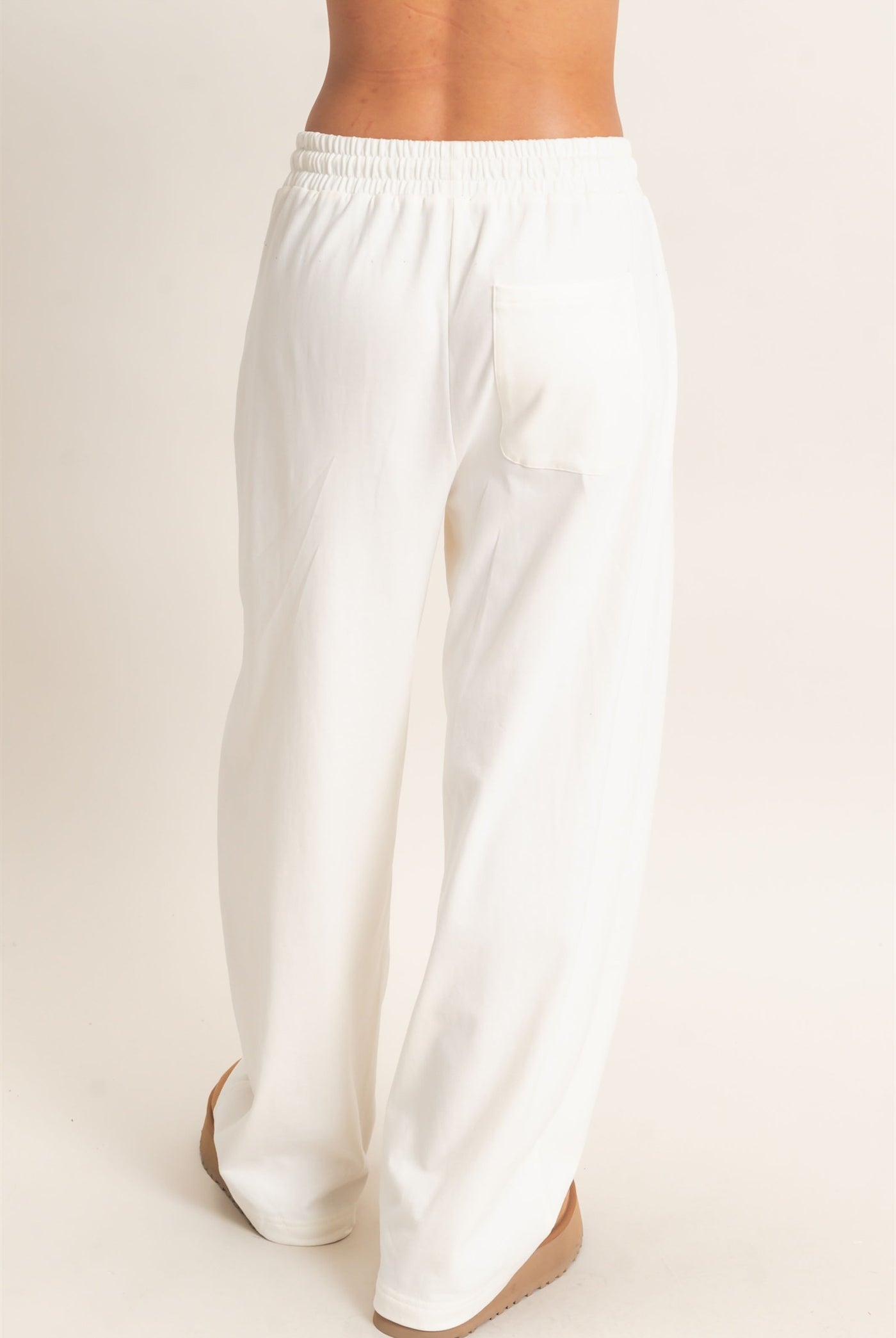 Wholesale Washed Barrel Sweatpants Pants DZ26E379 CREAM DOUBLE ZERO