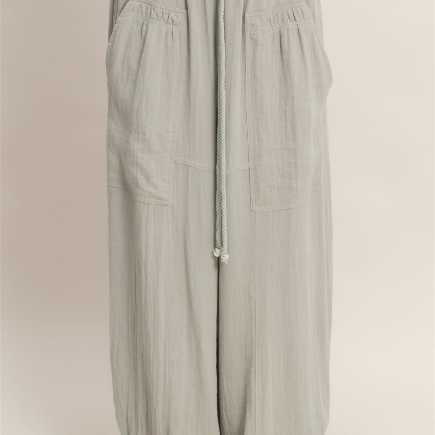 Wholesale Elastic Hem Drawstring Pants Pants HF26A905-D DUSTY SAGE HYFVE