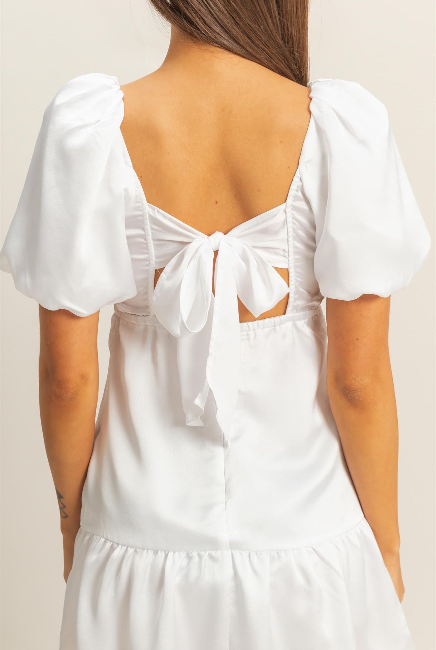 Wholesale Ruched Mini Dress Dresses HF22C741 OFF WHITE HYFVE