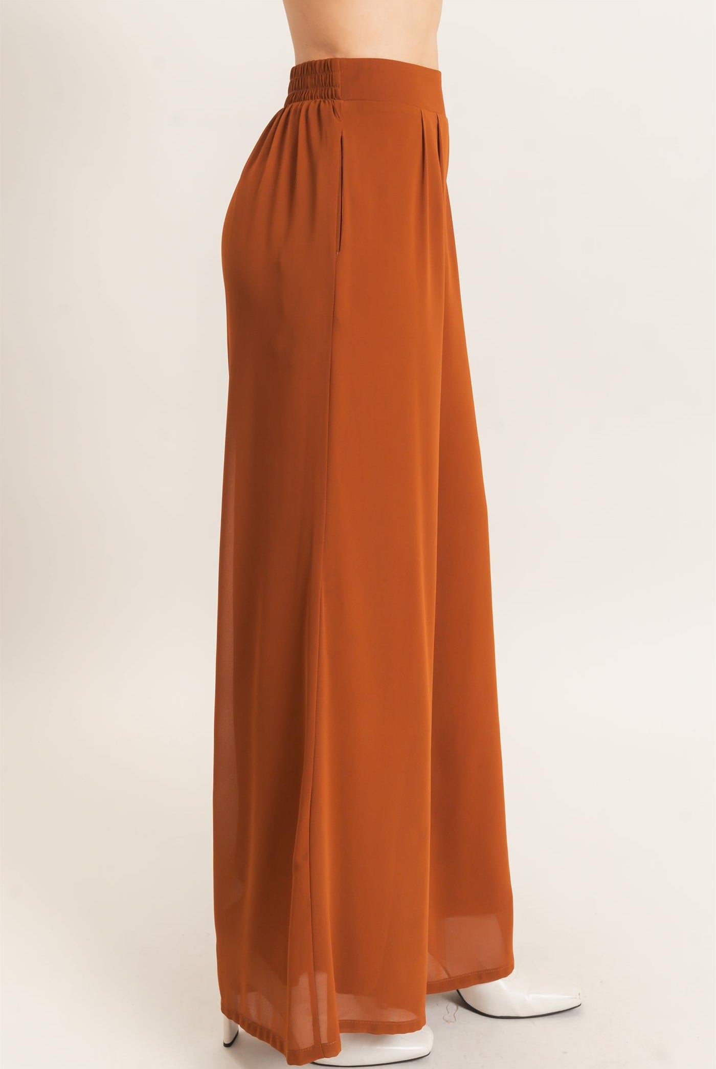 Wholesale Wide-Leg High Waist Pants Pants HF26F068-D CAMEL HYFVE