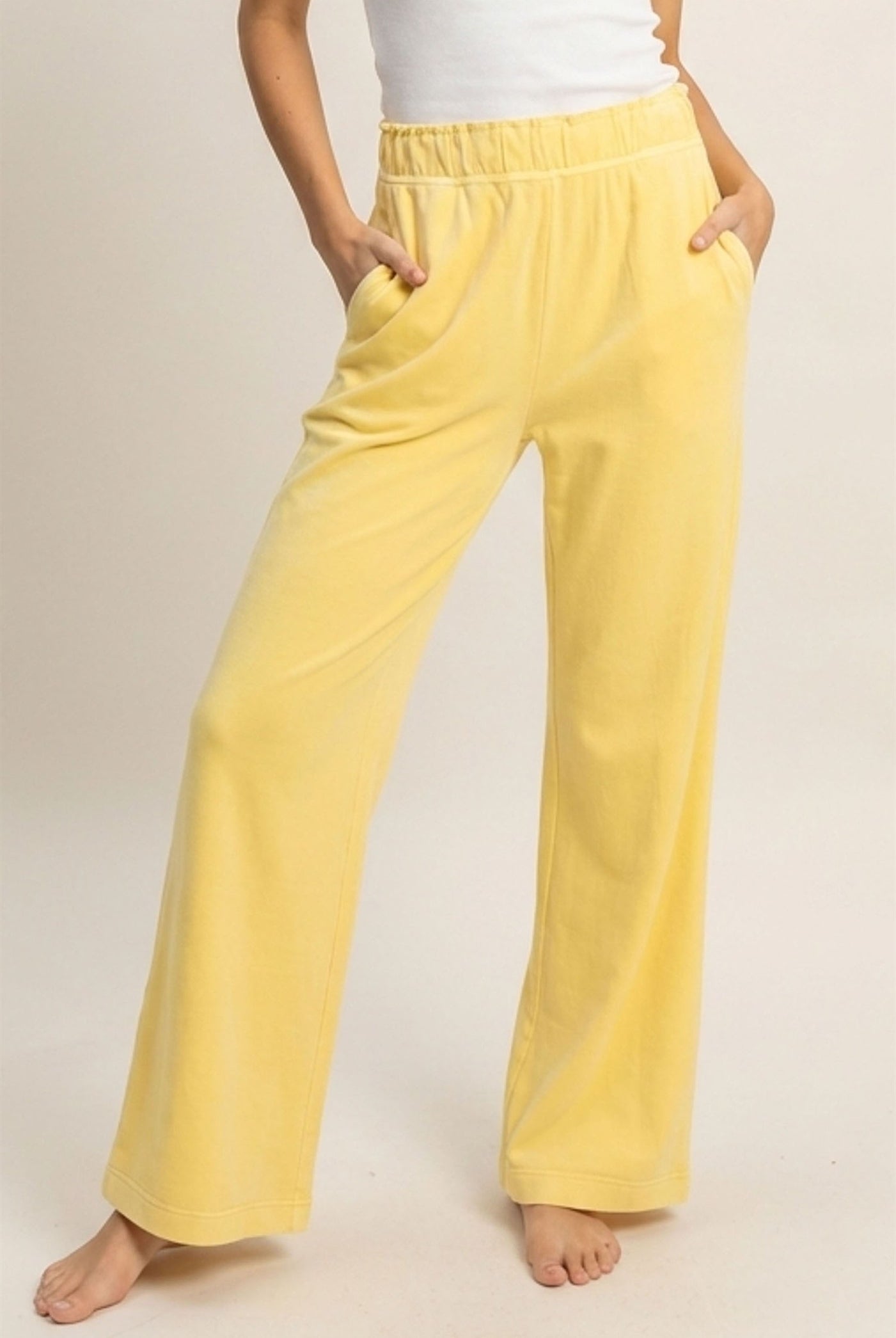 Wholesale High Waist Flare Pants Pants DZ24C346-D PINEAPPLE DOUBLE ZERO