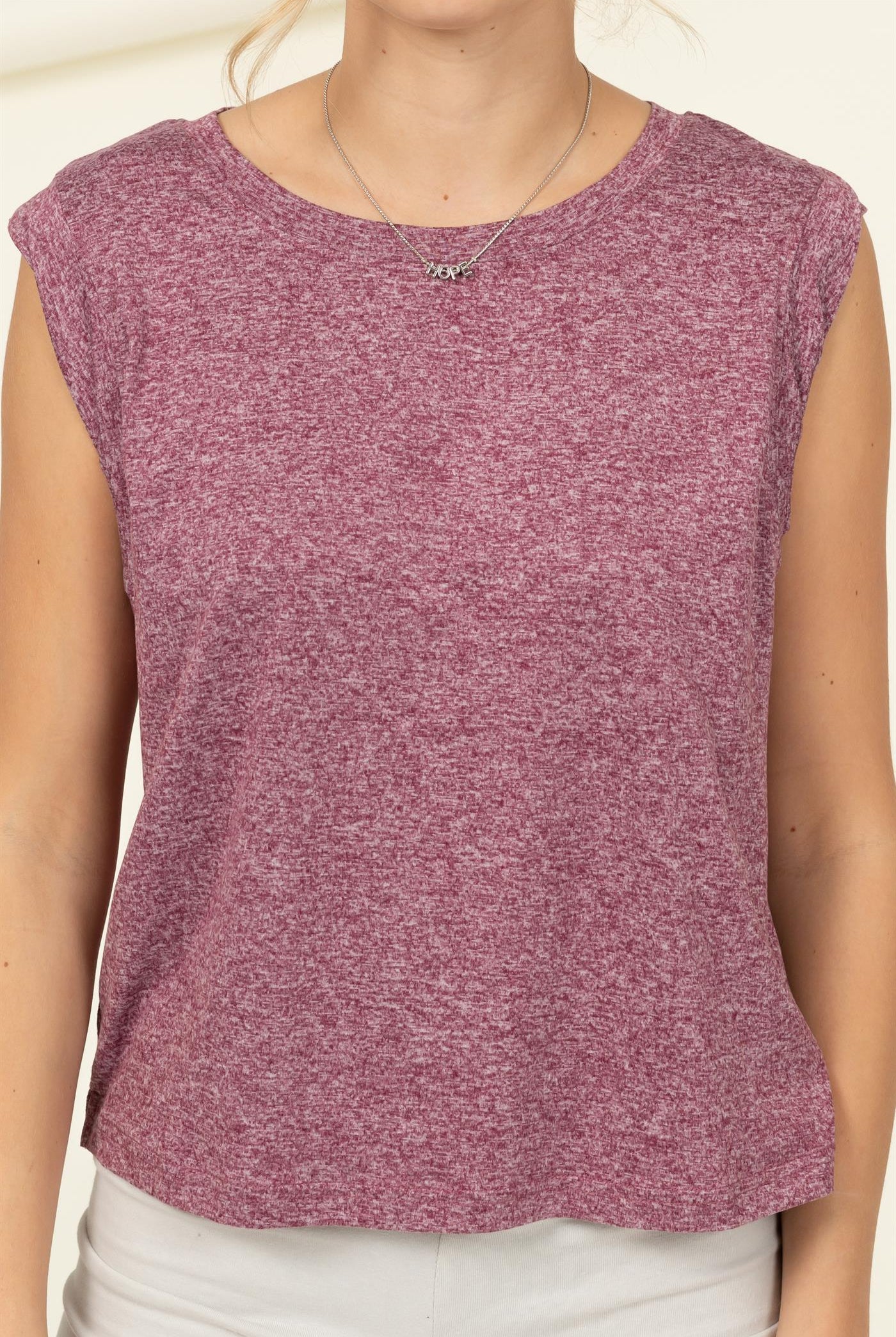 Wholesale Sleeveless Top Clothing Tops DZ22E690 MULBERRY DOUBLE ZERO