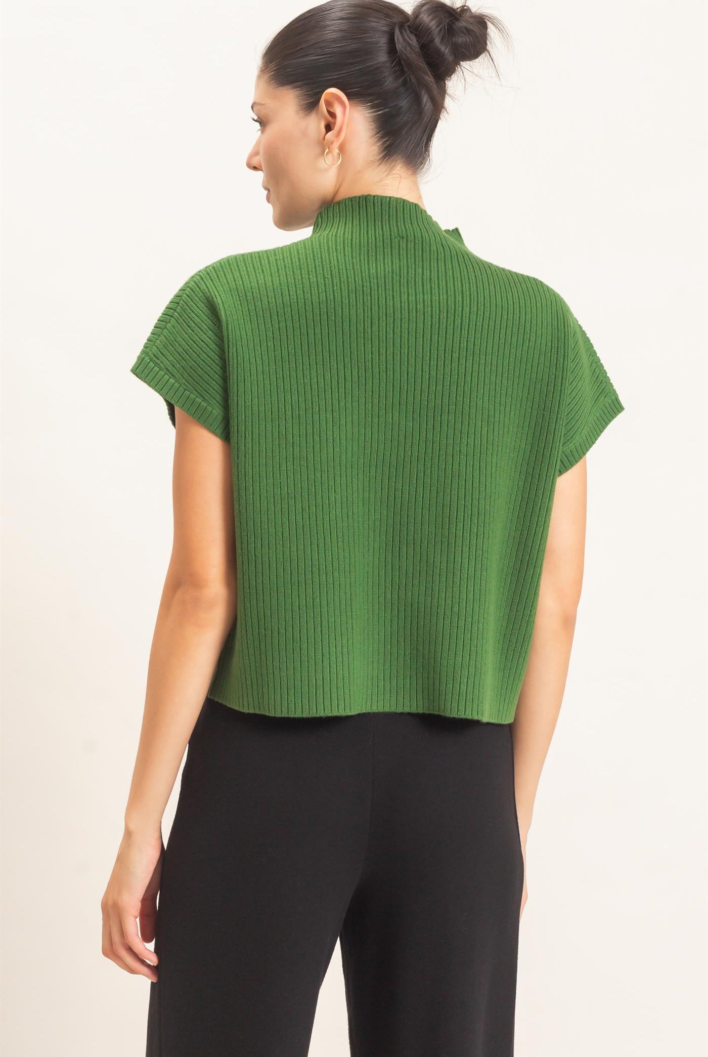 Wholesale Ribbed Dolman Sweater Sweaters HF26E835 GREEN HYFVE