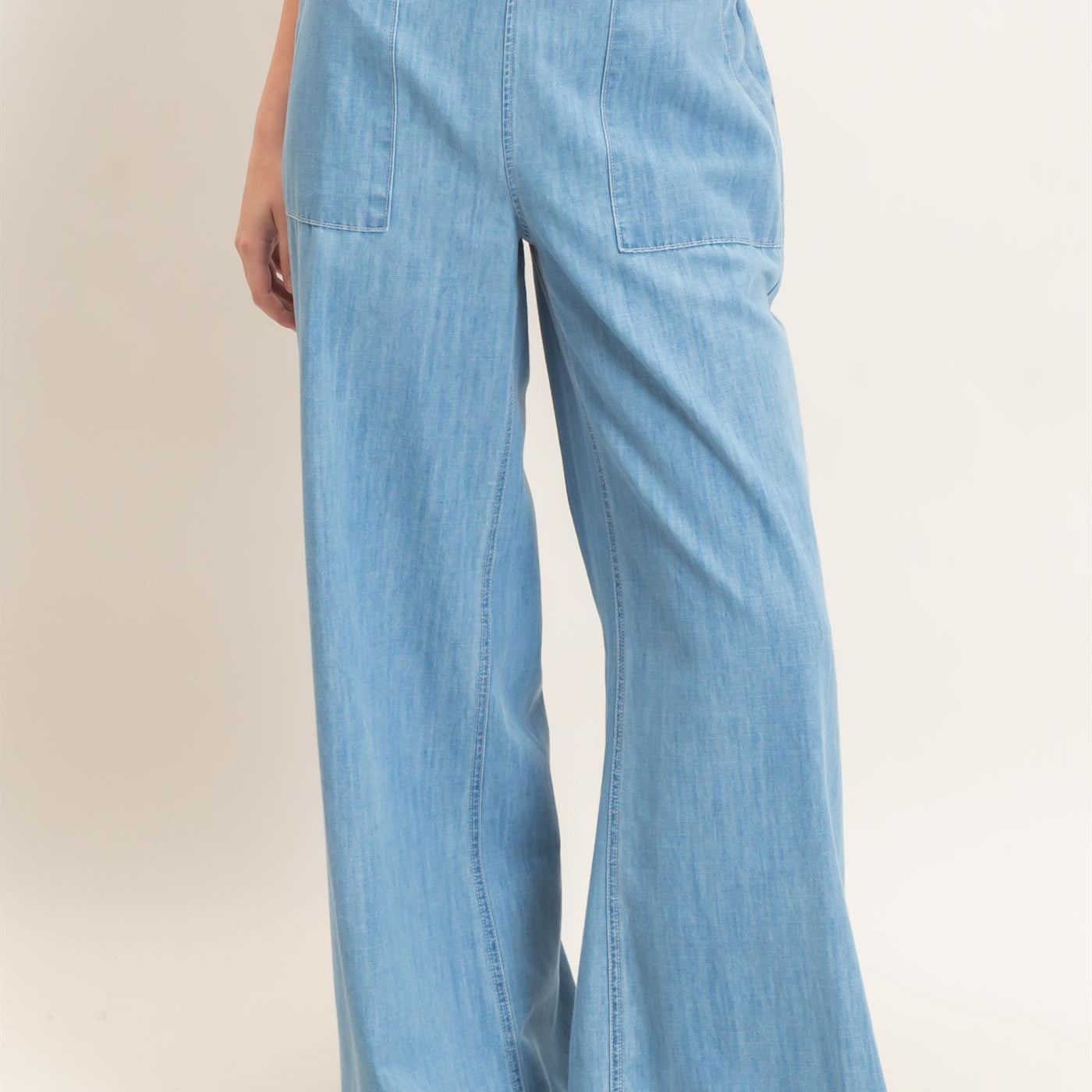 Wholesale Wide-Leg Denim Pants Pants HF26C877 LIGHT BLUE HYFVE