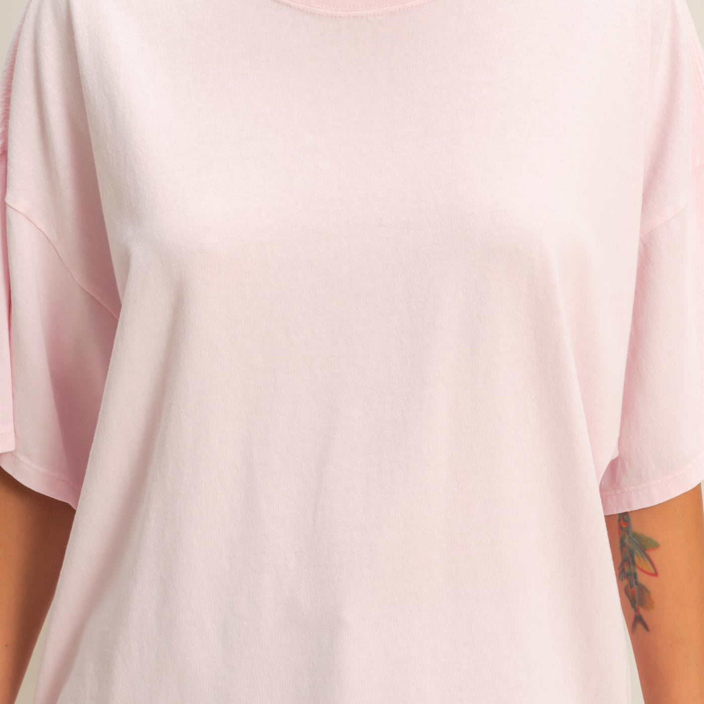 Wholesale Oversized Mineral Wash T-Shirt T-Shirts DZ26A031 SOFT PINK DOUBLE ZERO