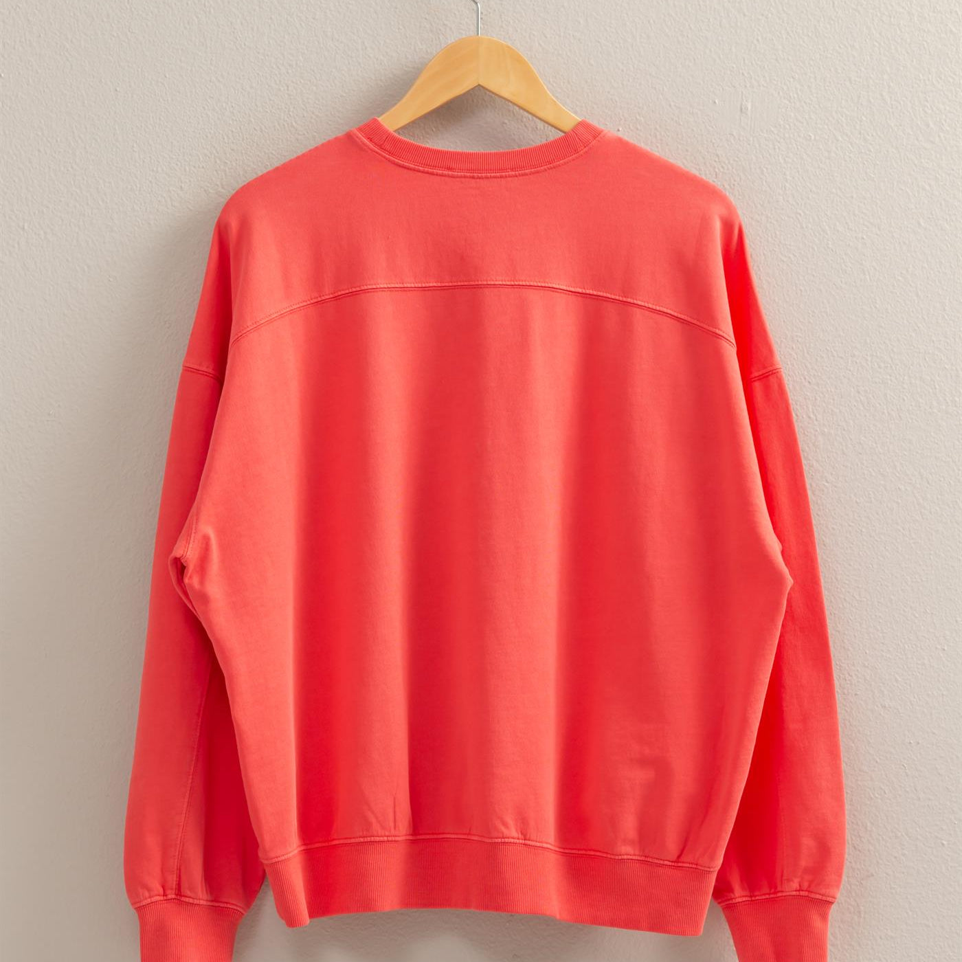 Wholesale Warm Long Sleeve French Terry Sweatshirt Sweatshirts DZ25C733 CORAL HYFVE