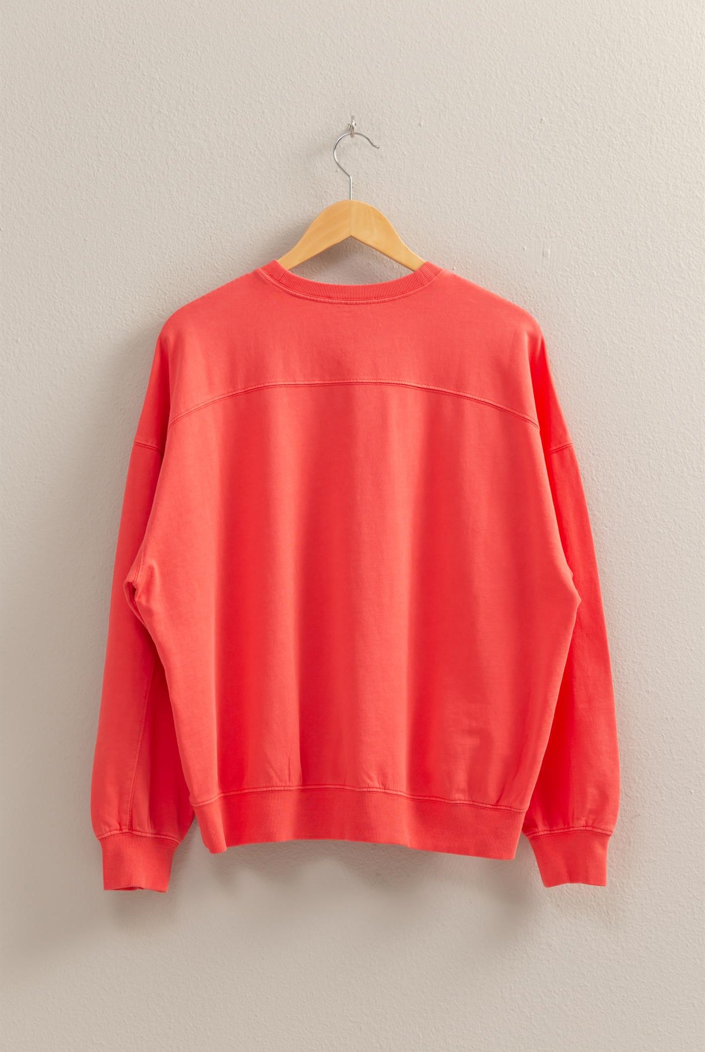 Wholesale Warm Long Sleeve French Terry Sweatshirt Sweatshirts DZ25C733 CORAL HYFVE