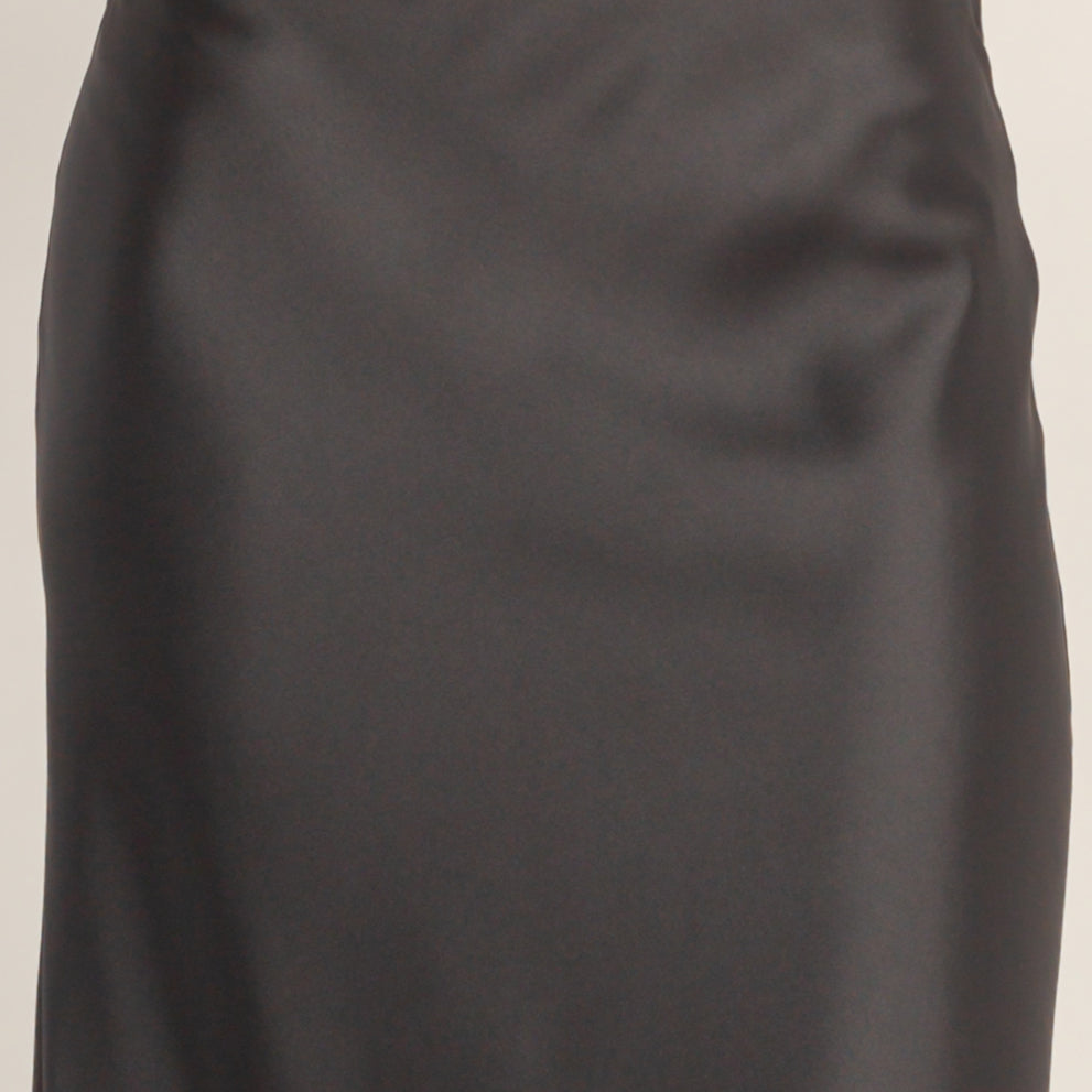 Wholesale Satin Midi Skirt Skirts DZ26A050 BLACK DOUBLE ZERO