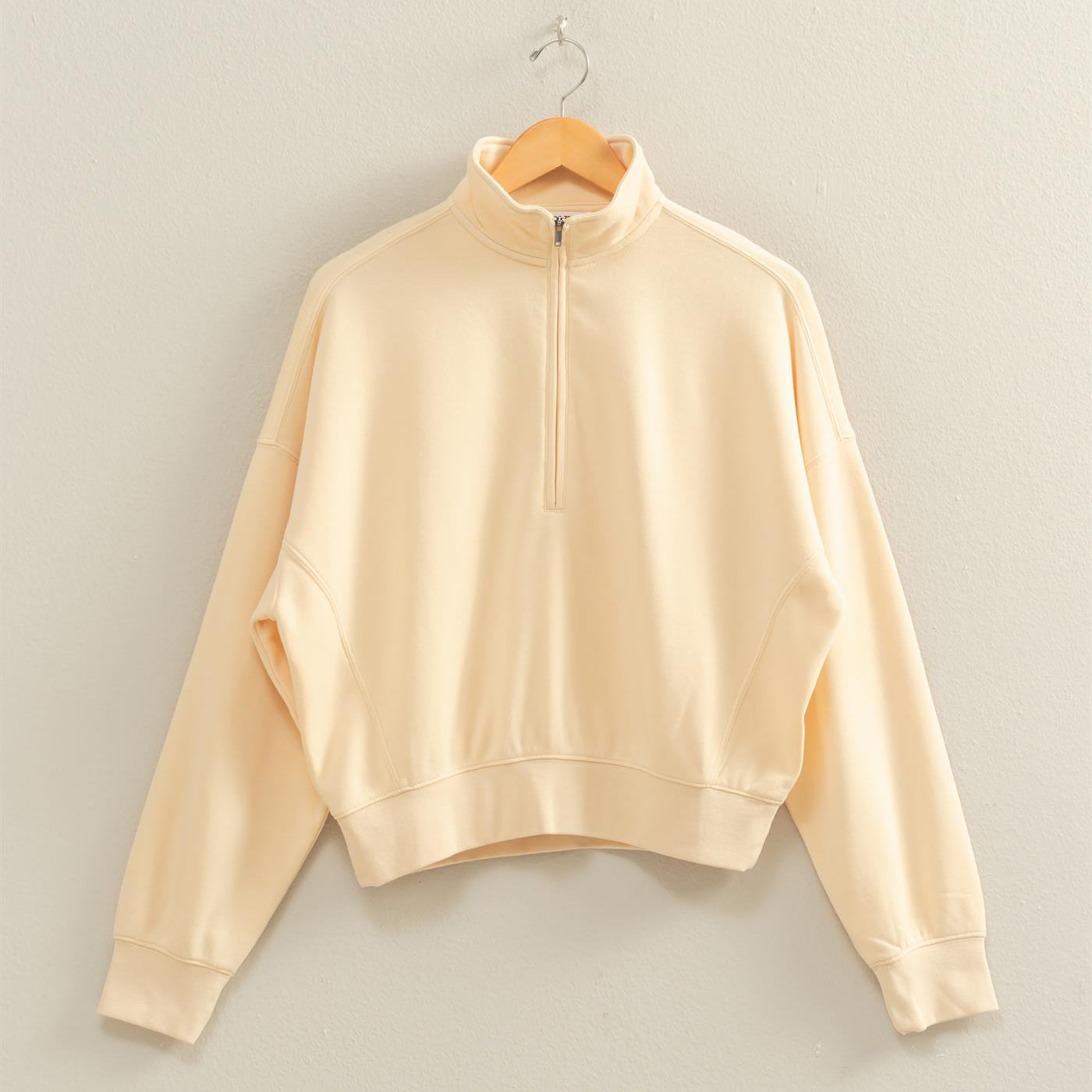 Wholesale Love This Way Half-Zip Sweatshirt Sweatshirts DZ25C908 ALPACA DOUBLE ZERO