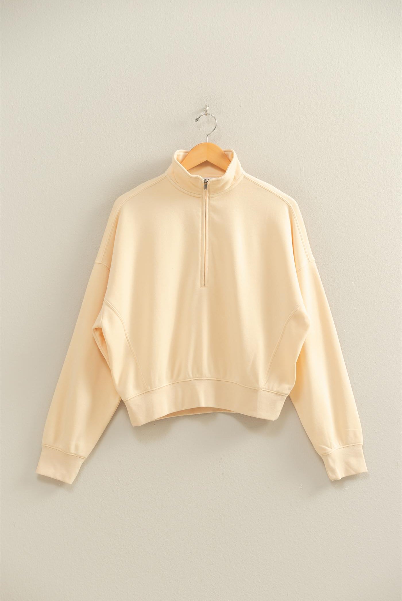 Wholesale Love This Way Half-Zip Sweatshirt Sweatshirts DZ25C908 ALPACA DOUBLE ZERO