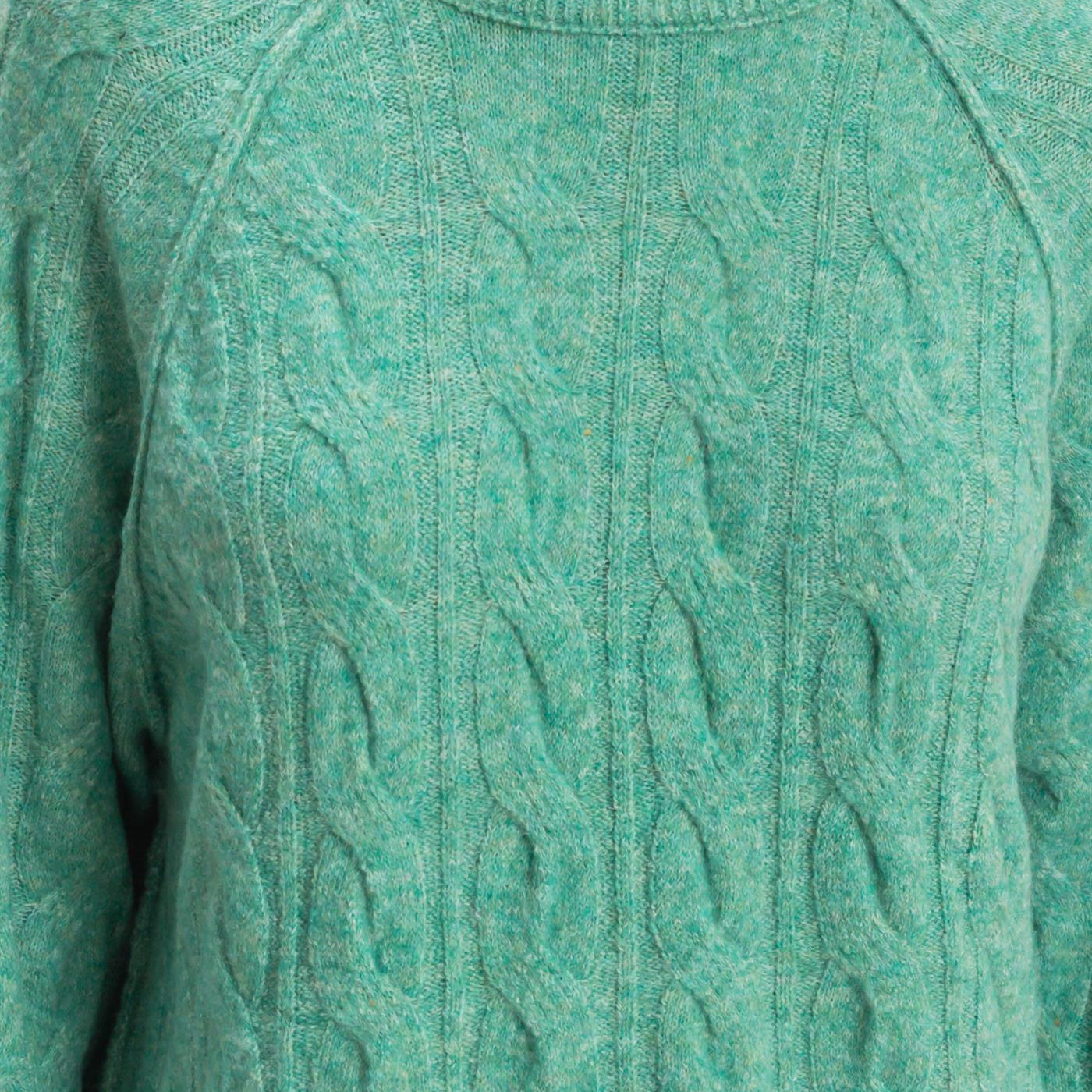 Wholesale Crew Neck Cable Knit Sweater Pullover Sweaters DZ25E957 EMERALD HYFVE