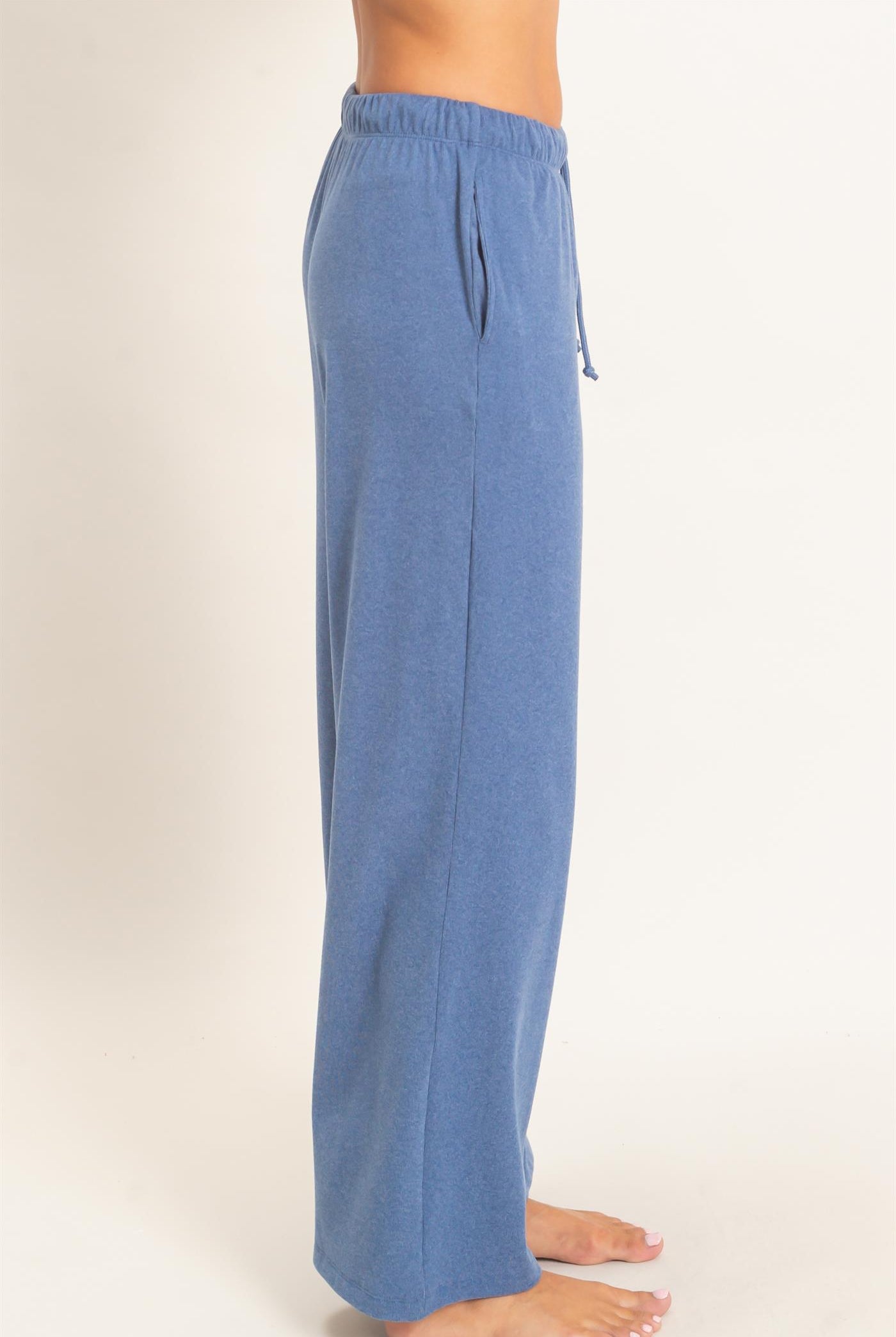 Wholesale Wide Leg Pants With Drawcord Pants DZ26E288 NAVY DOUBLE ZERO