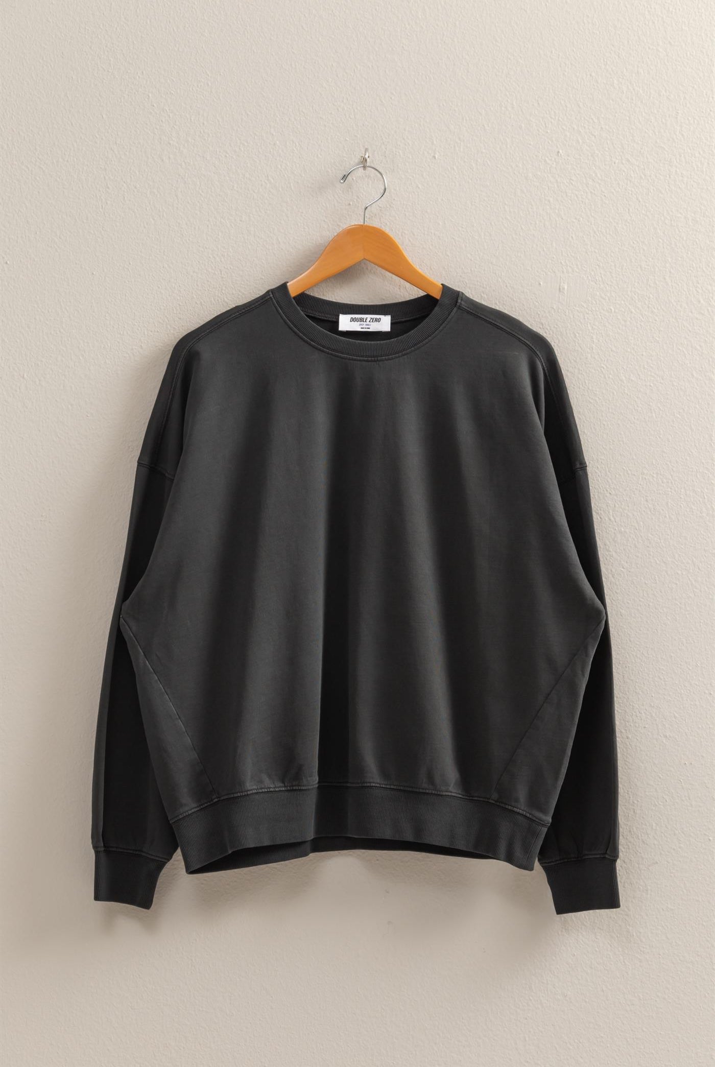 Wholesale Warm Long Sleeve French Terry Sweatshirt Sweatshirts DZ25C733 BLACK HYFVE