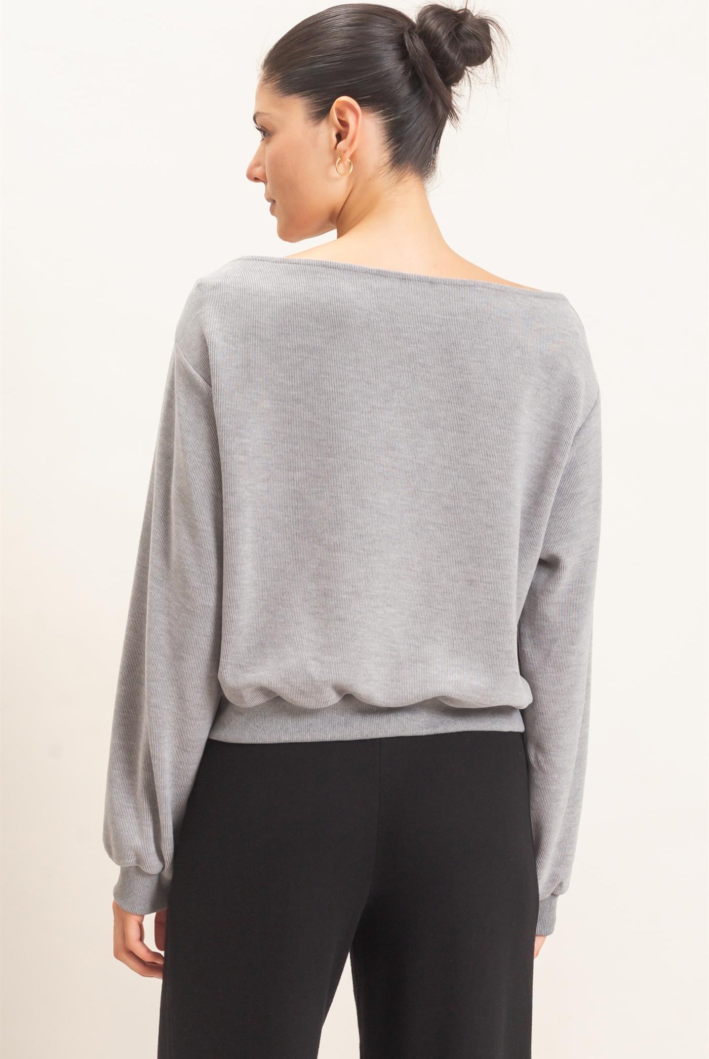 Wholesale Studded Crew Neck Sweatshirt Sweatshirts HF26E545 HEATHER GRAY HYFVE