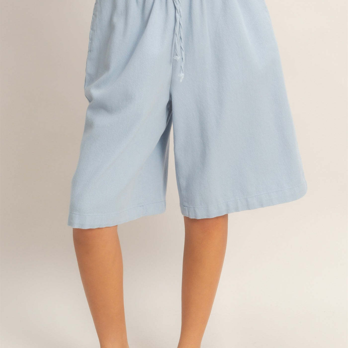 Wholesale Elastic Waistband Shorts Shorts HF26E445 LIGHT BLUE HYFVE