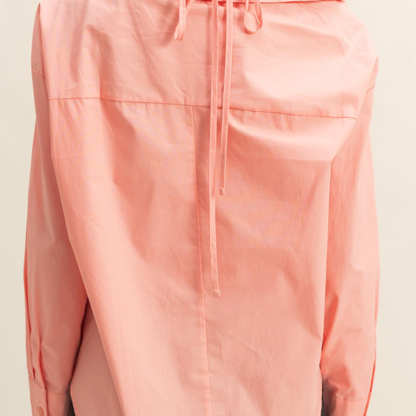 Wholesale Off-The-Shoulder Asymmetrcal Button-Up Shirt Clothing Tops HF22G139 BLUSH HYFVE