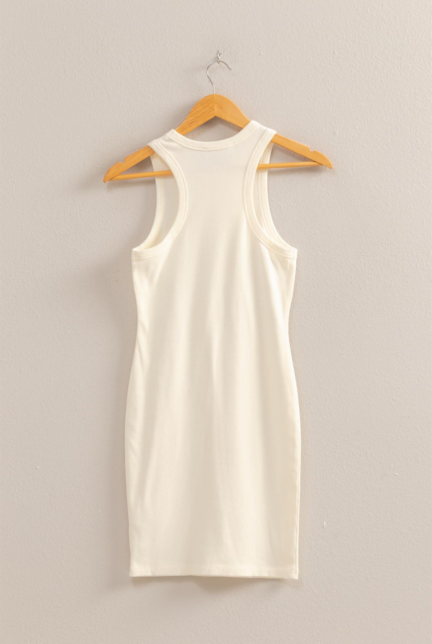 Wholesale Acid Washed Ribbed Mini Dress Dresses DZ25E297 CREAM DOUBLE ZERO