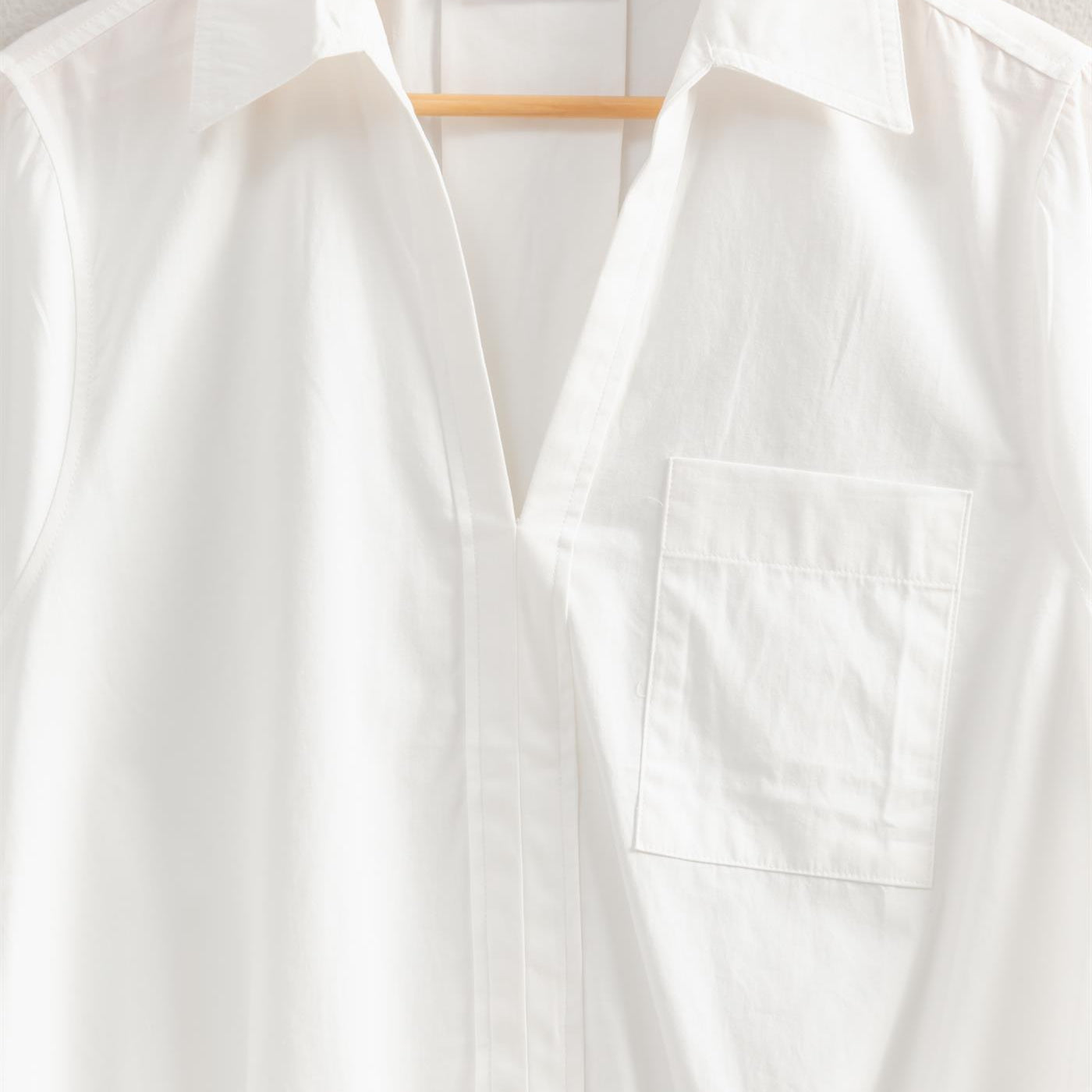 Wholesale Bubble Hem Relaxed Fit Shirt Polos DZ25E081 WHITE DOUBLE ZERO