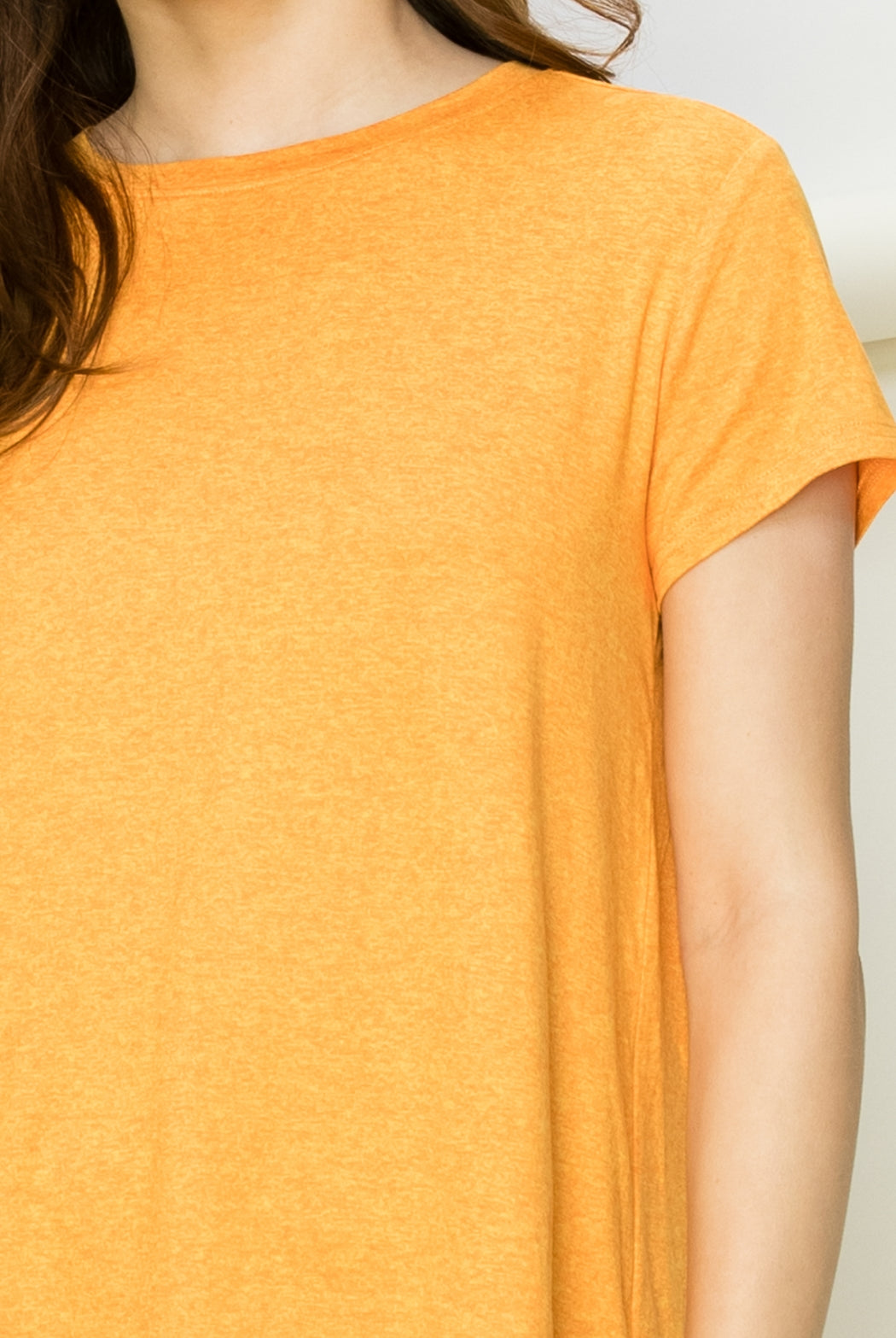 Wholesale All Yours Short Sleeve Open Back Tee Clothing Tops DZ22E576 VIBE ORANGE DOUBLE ZERO