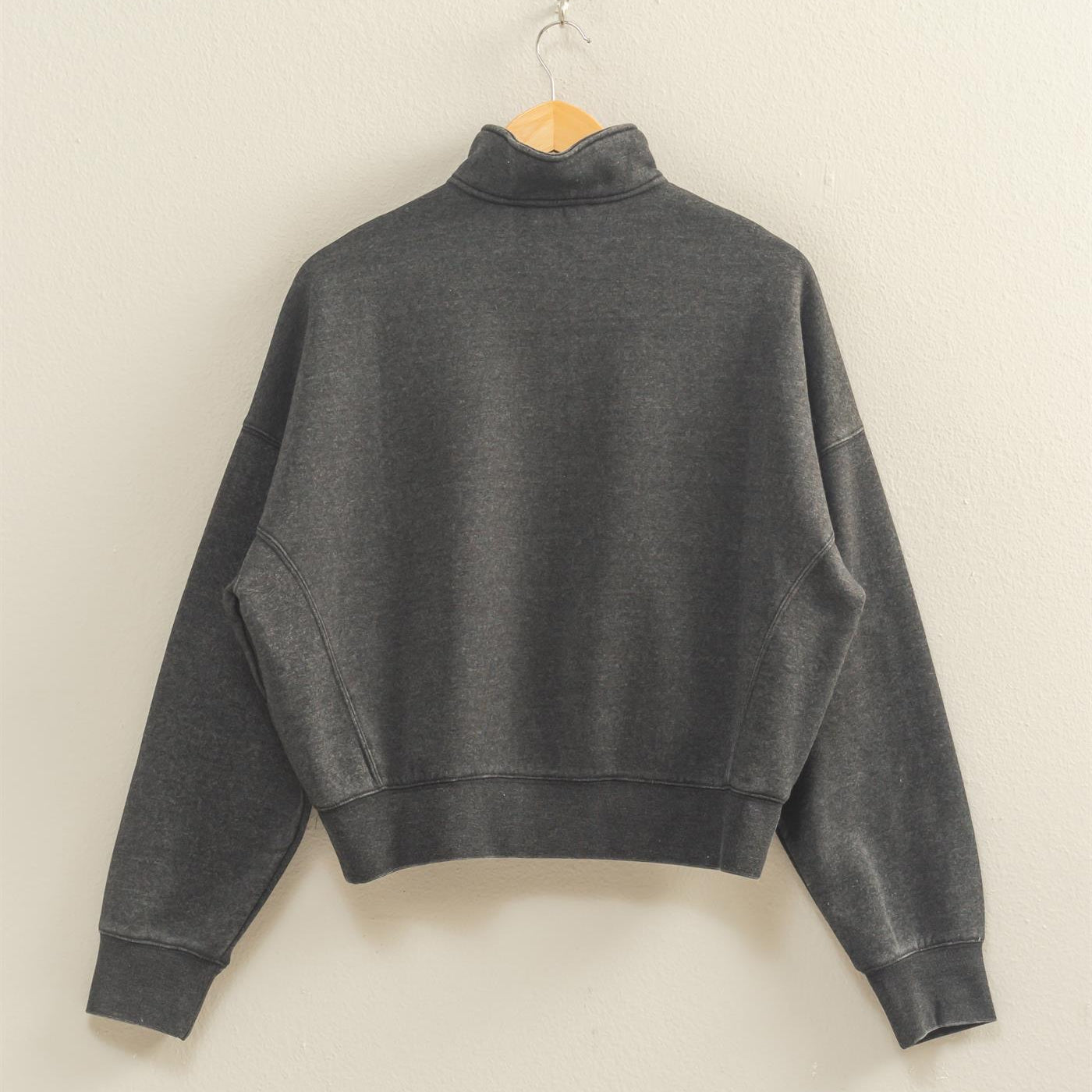 Wholesale Love This Way Half-Zip Sweatshirt Sweatshirts DZ25C908 BLACK DOUBLE ZERO