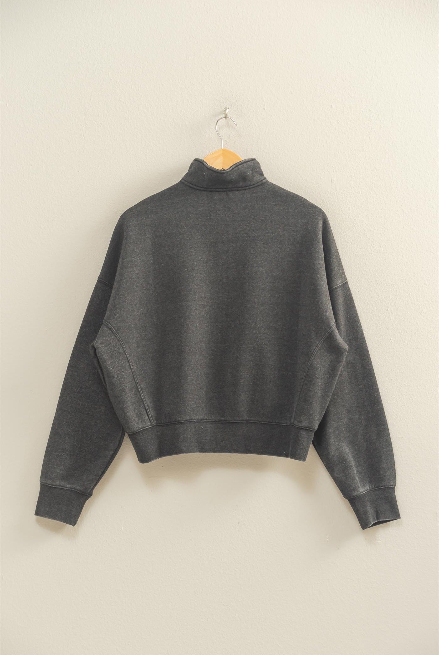 Wholesale Love This Way Half-Zip Sweatshirt Sweatshirts DZ25C908 BLACK DOUBLE ZERO