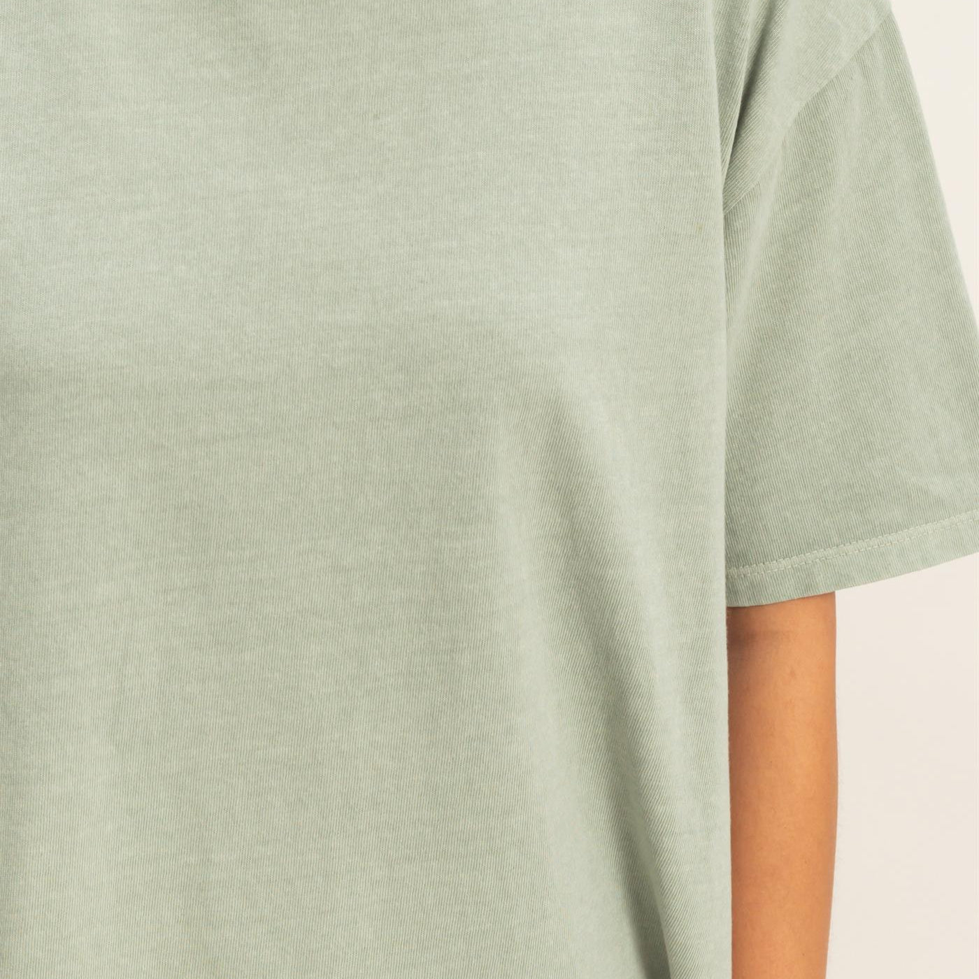 Wholesale Pigment Dyed Crew Neck T-Shirt T-Shirts DZ26A267 SAGE GREEN DOUBLE ZERO