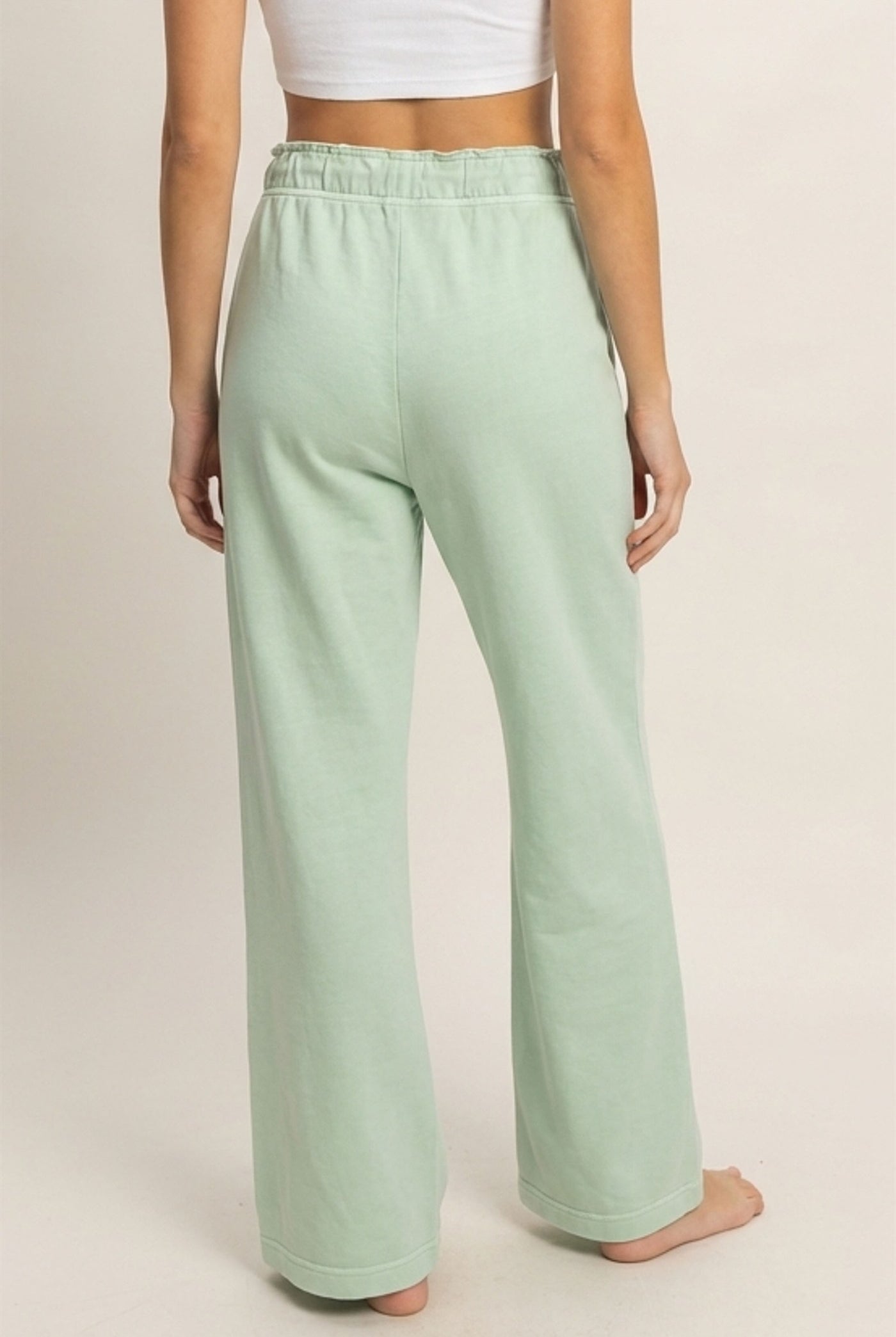 Wholesale High Waist Flare Pants Pants DZ24C346-D MINT DOUBLE ZERO