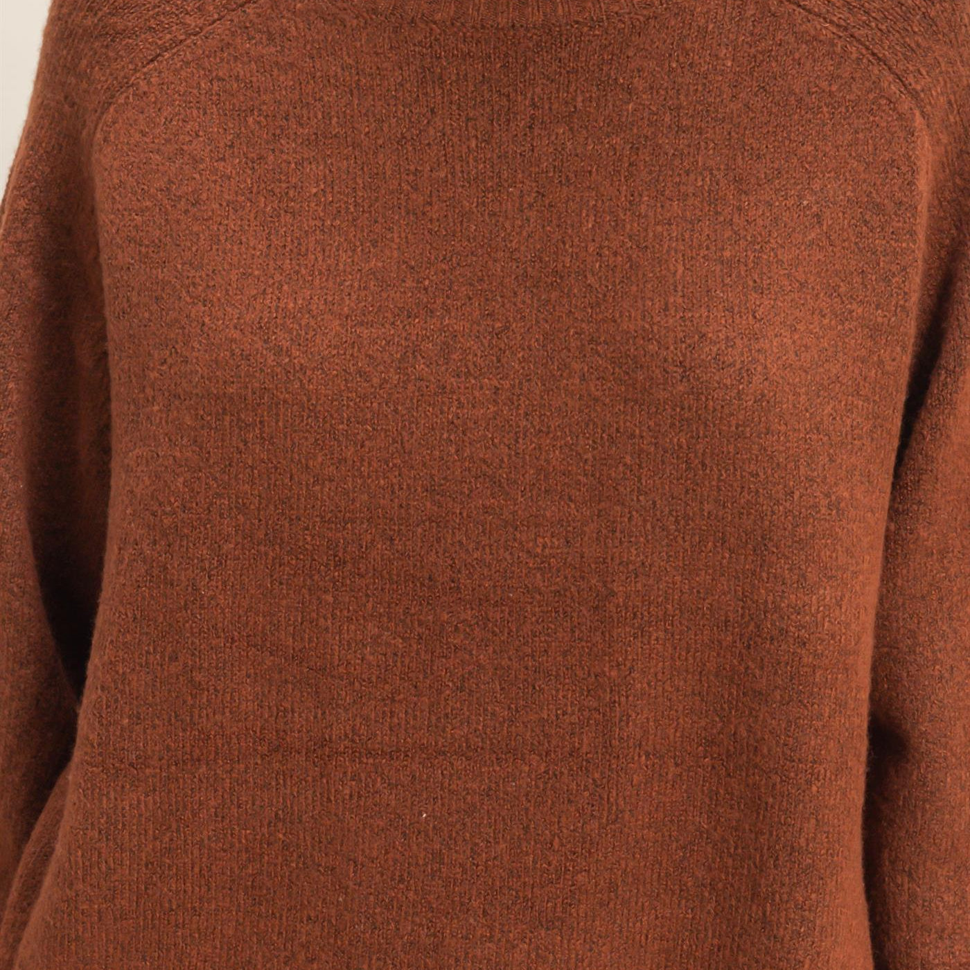 Wholesale Oversized High Low Turtleneck Sweater Sweaters DZ25C943 CHESTNUT DOUBLE ZERO