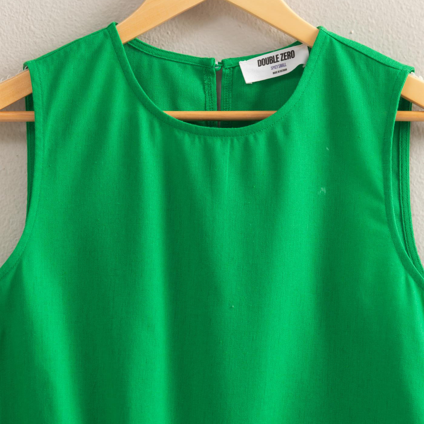Wholesale Sand Washed Sleeveless Crop Top Clothing Tops DZ25C515 GREEN DOUBLE ZERO