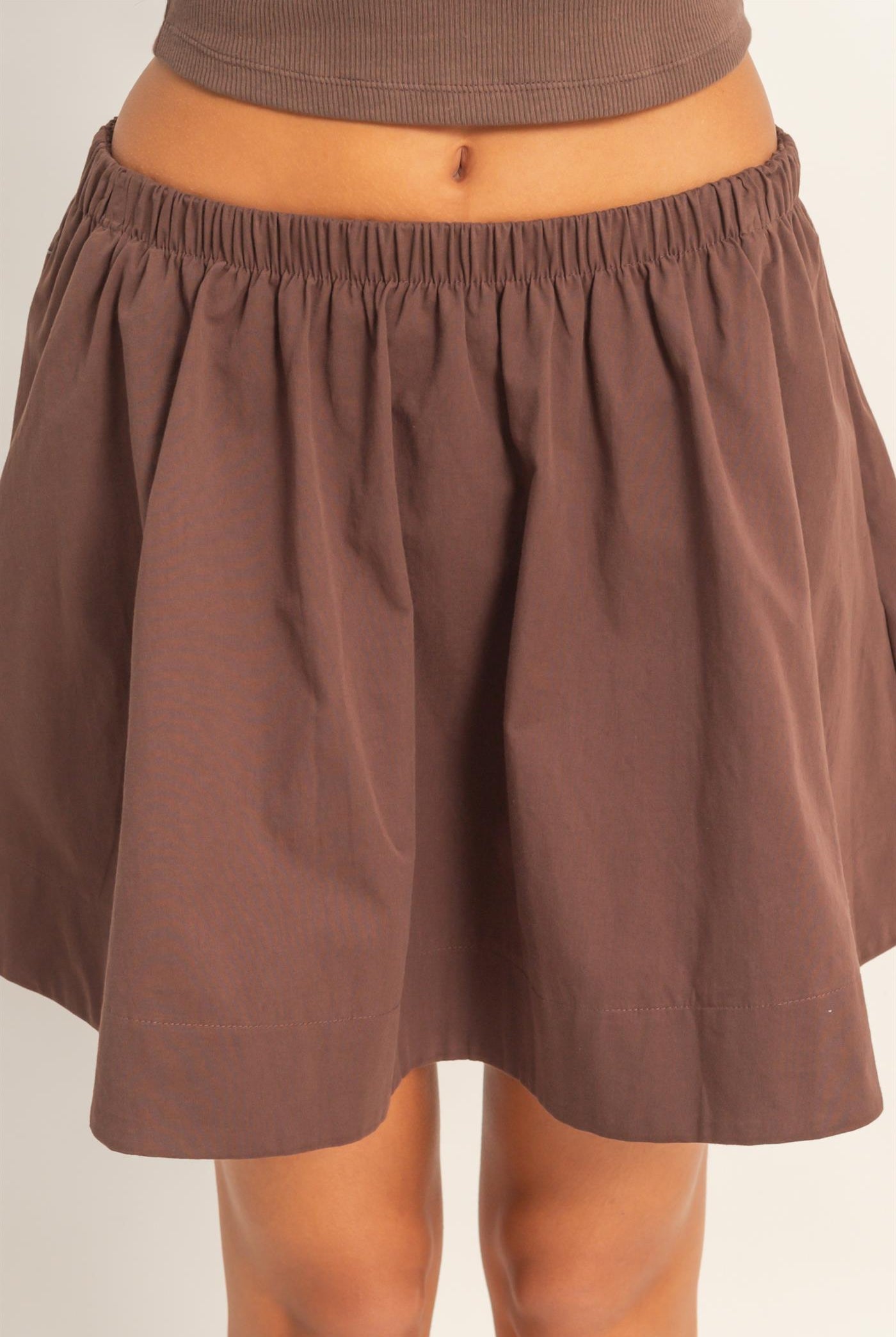 Wholesale Sleeveless Ribbed Top And Skirt Set Clothing DZ26C346-SET CHOCOLATE DOUBLE ZERO