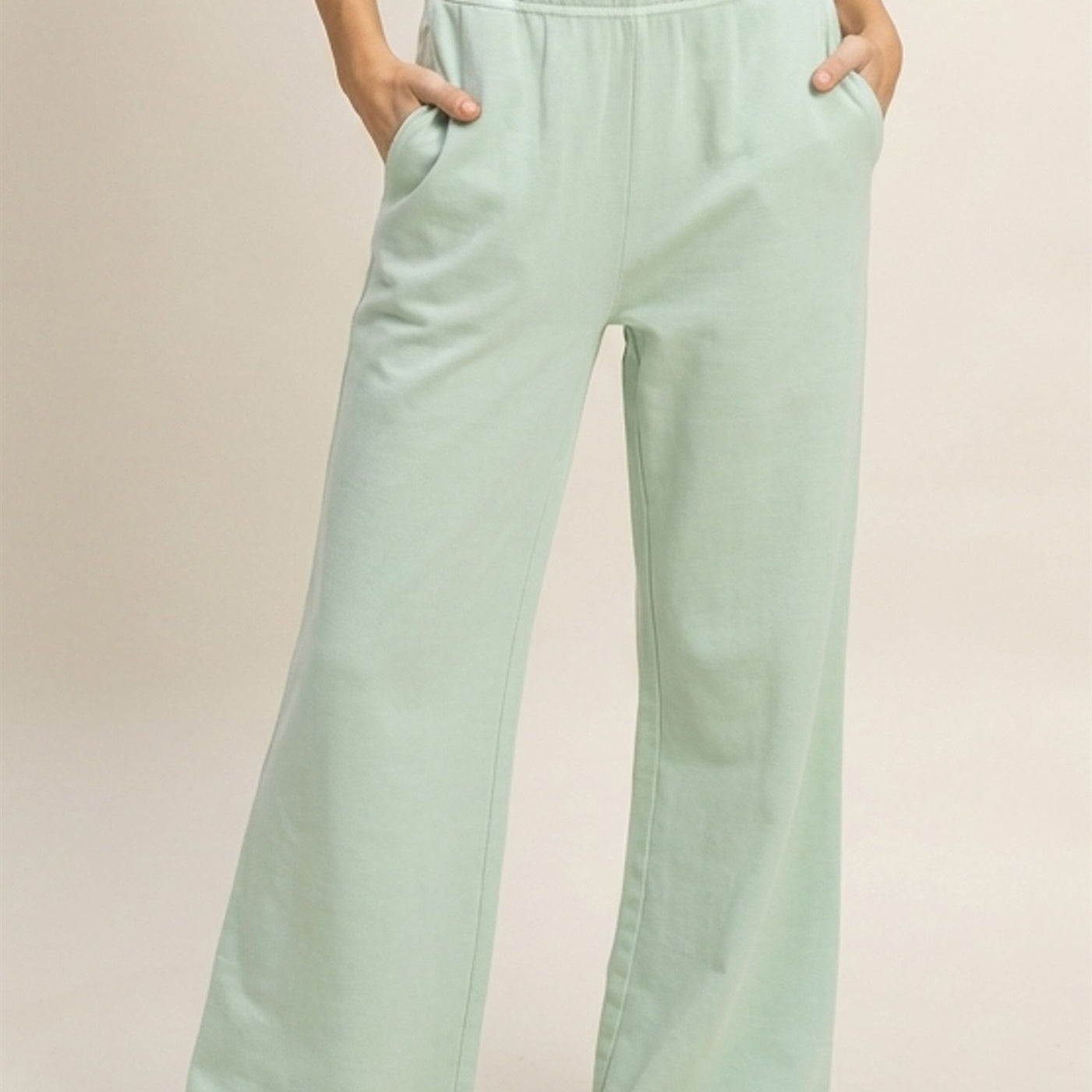 Wholesale High Waist Flare Pants Pants DZ24C346-D MINT DOUBLE ZERO