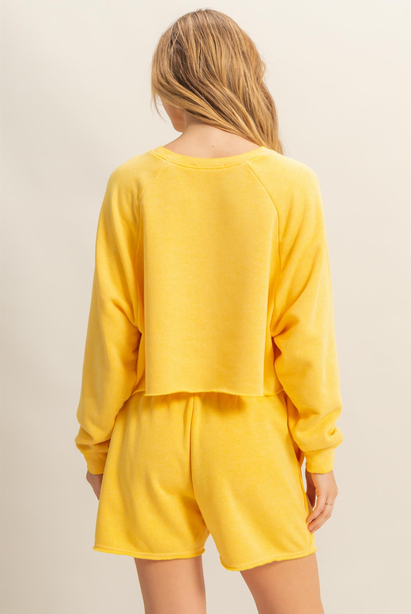 Wholesale Laid Back Crop Sweatshirt Sweatshirts DZ25C445 SUNFLOWER DOUBLE ZERO