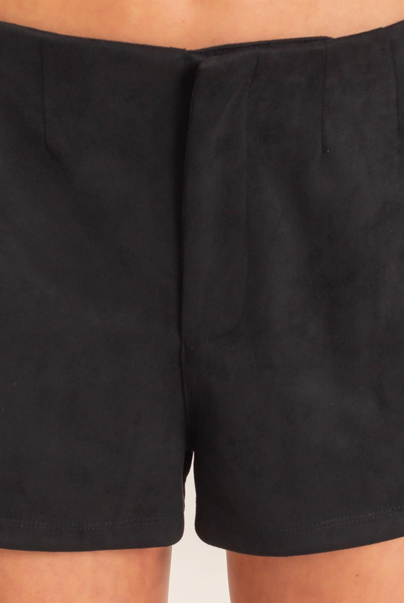 Wholesale High Waist Suede Shorts Shorts HF26E908 BLACK HYFVE