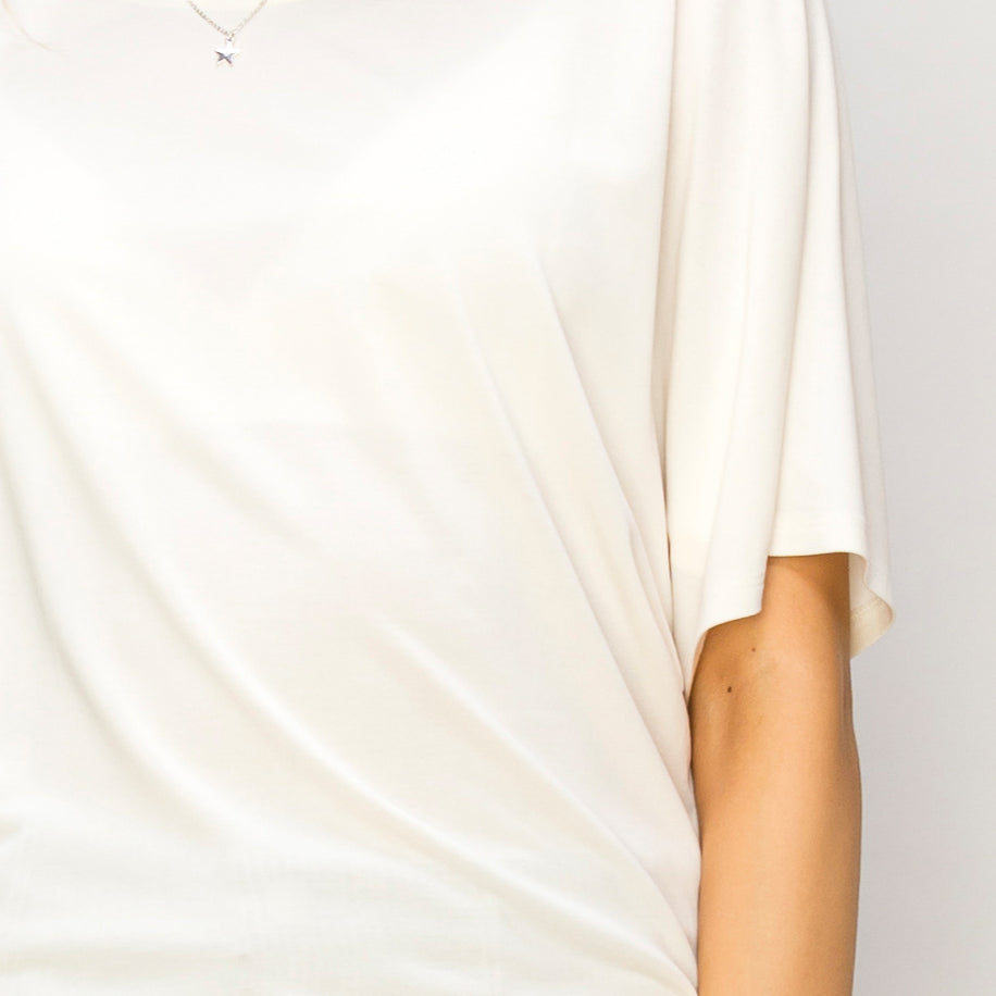 Wholesale D-Elbow Length Dolman Sleeve Top Clothing Tops DZ24C199-D WHIP CREAM DOUBLE ZERO