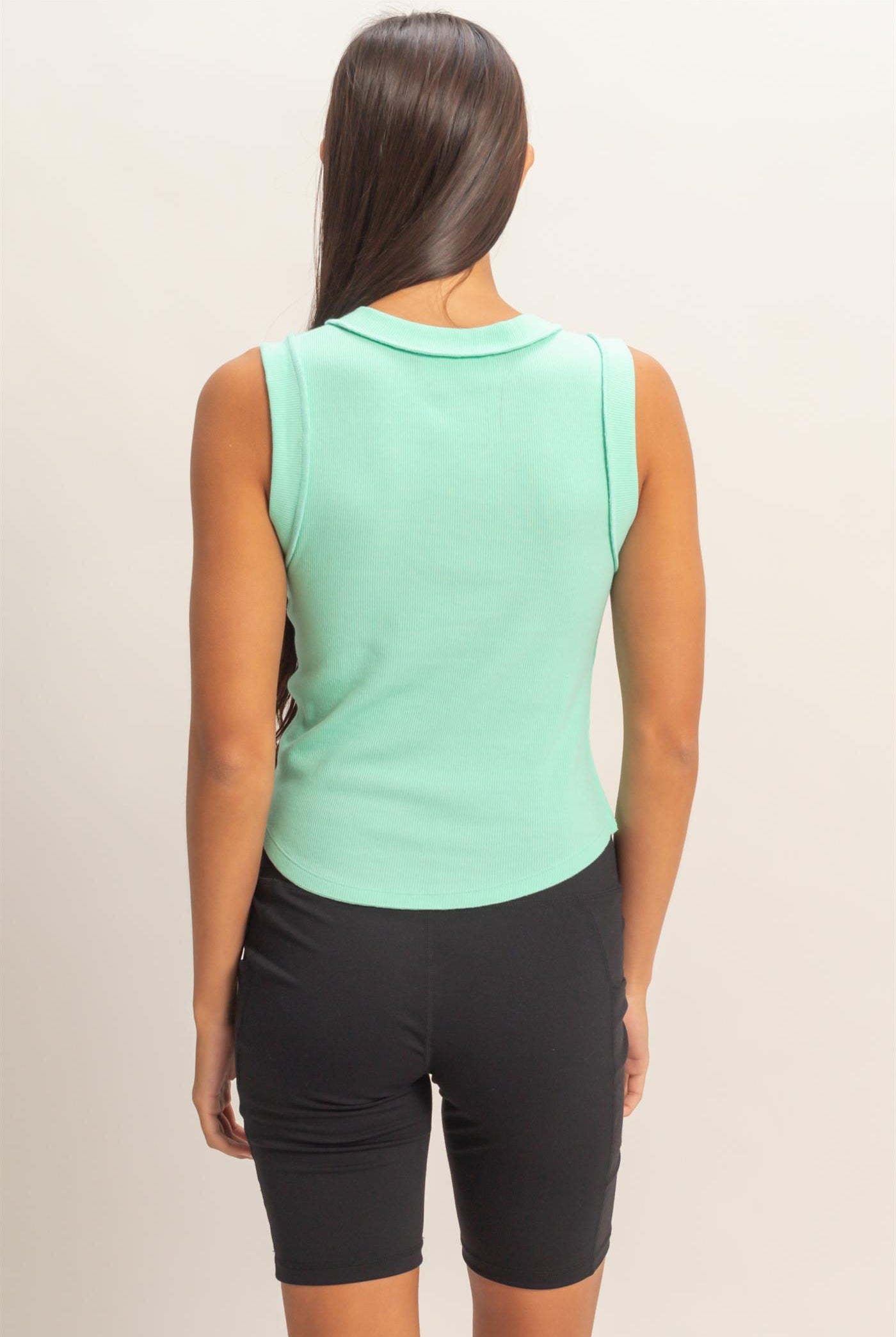 Wholesale Seam Detail Tank Top Tank Tops DZ26A369 MINT DOUBLE ZERO