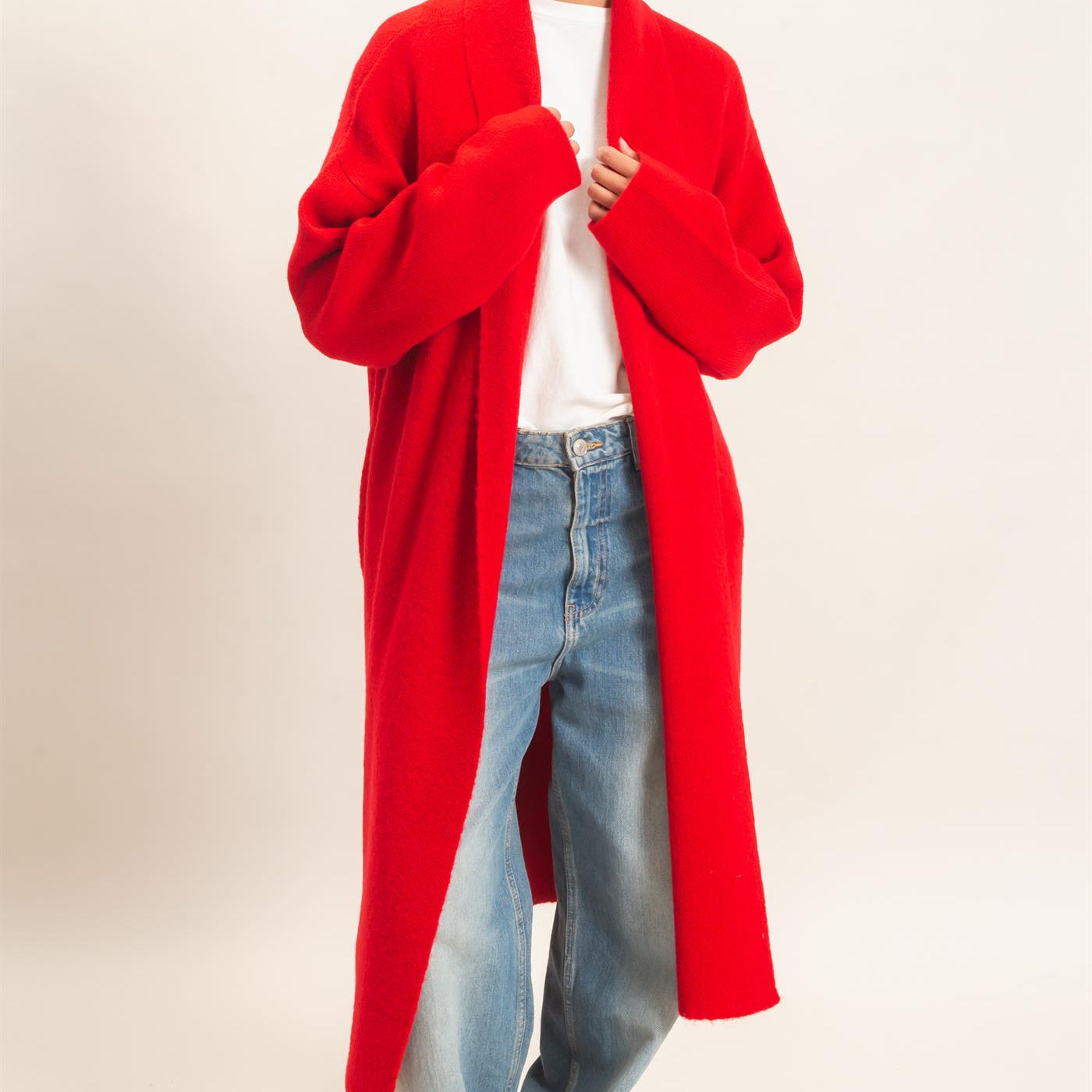Wholesale Duster Cardigan Sweaters DZ26E267 RED DOUBLE ZERO