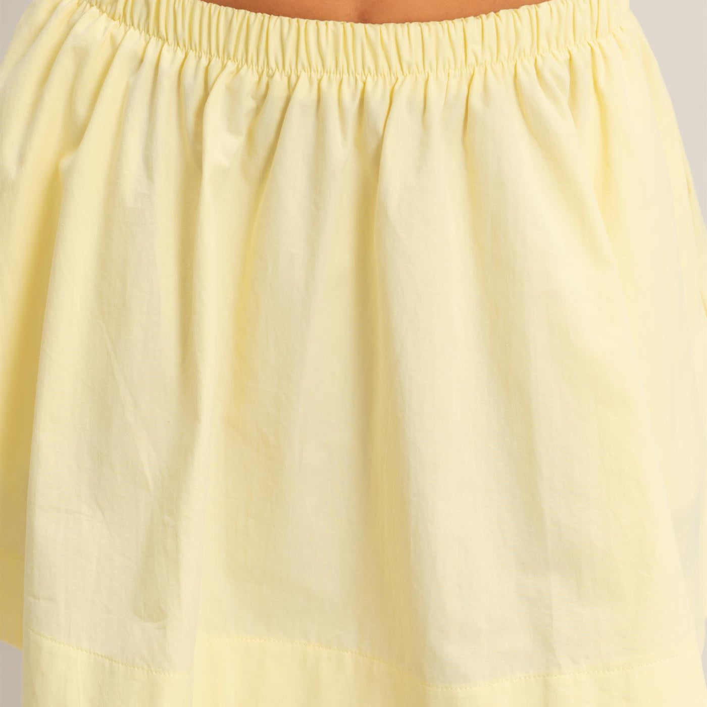 Wholesale Sleeveless Ribbed Top And Skirt Set Clothing DZ26C346-SET PALE YELLOW DOUBLE ZERO