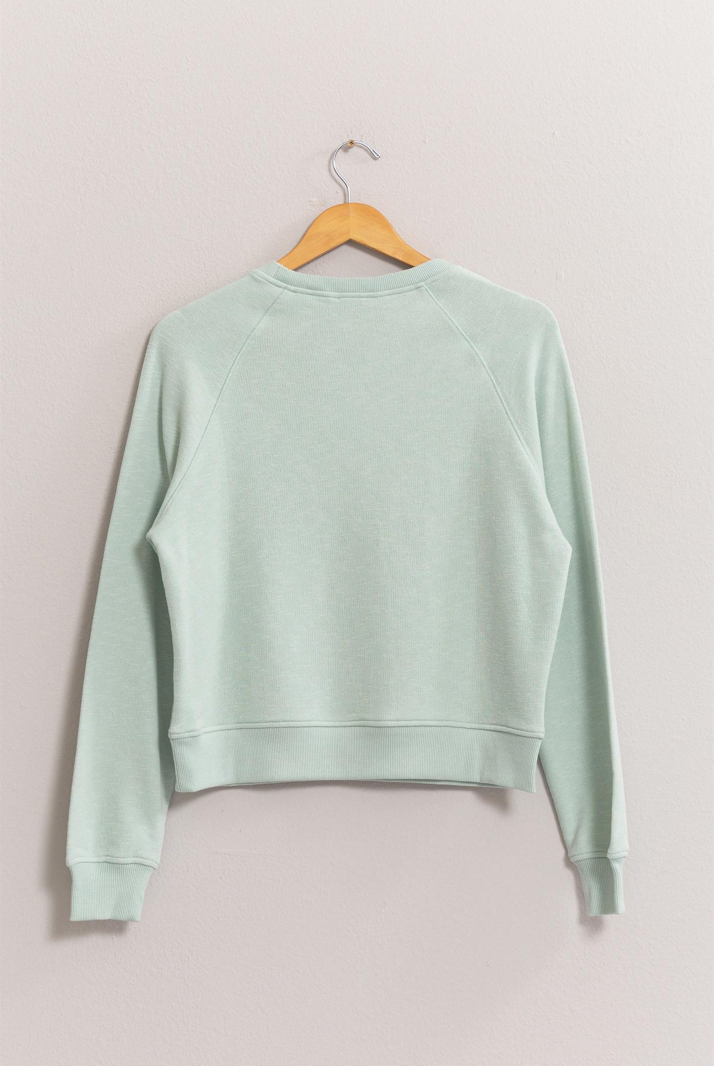 Wholesale Raglan Sleeve Pocket Sweatshirt Sweatshirts DZ24F992 MINT DOUBLE ZERO