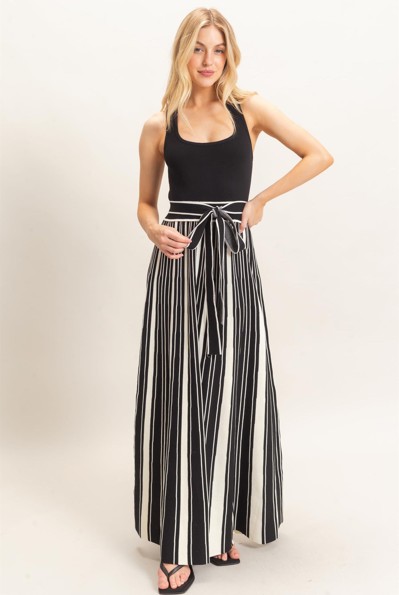 Wholesale Sleeveless Scoop Neck Dress Dresses HF26C571 BLACK HYFVE