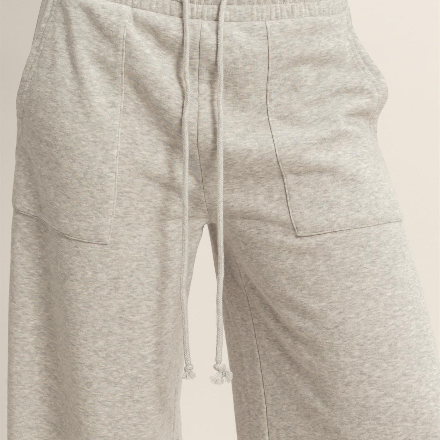 Wholesale Burnout French Terry Wide-Leg Pants Pants DZ26A259 HEATHER GRAY DOUBLE ZERO