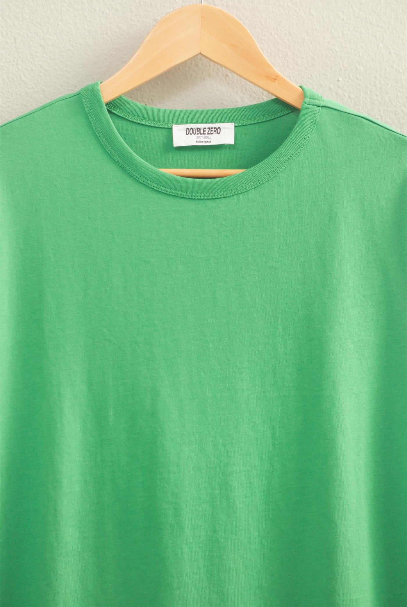 Wholesale Oversized Short Sleeve Crew Neck T-Shirt Clothing Tops DZ26A794 GREEN DOUBLE ZERO