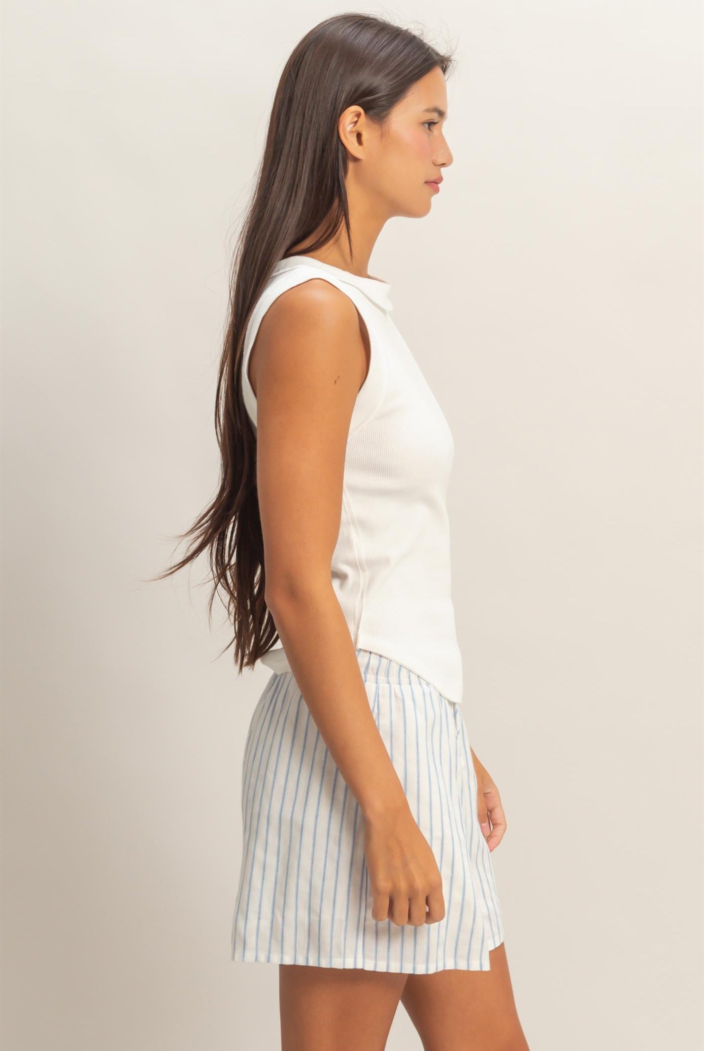 Wholesale Seam Detail Tank Top Tank Tops DZ26A369 OFF WHITE DOUBLE ZERO