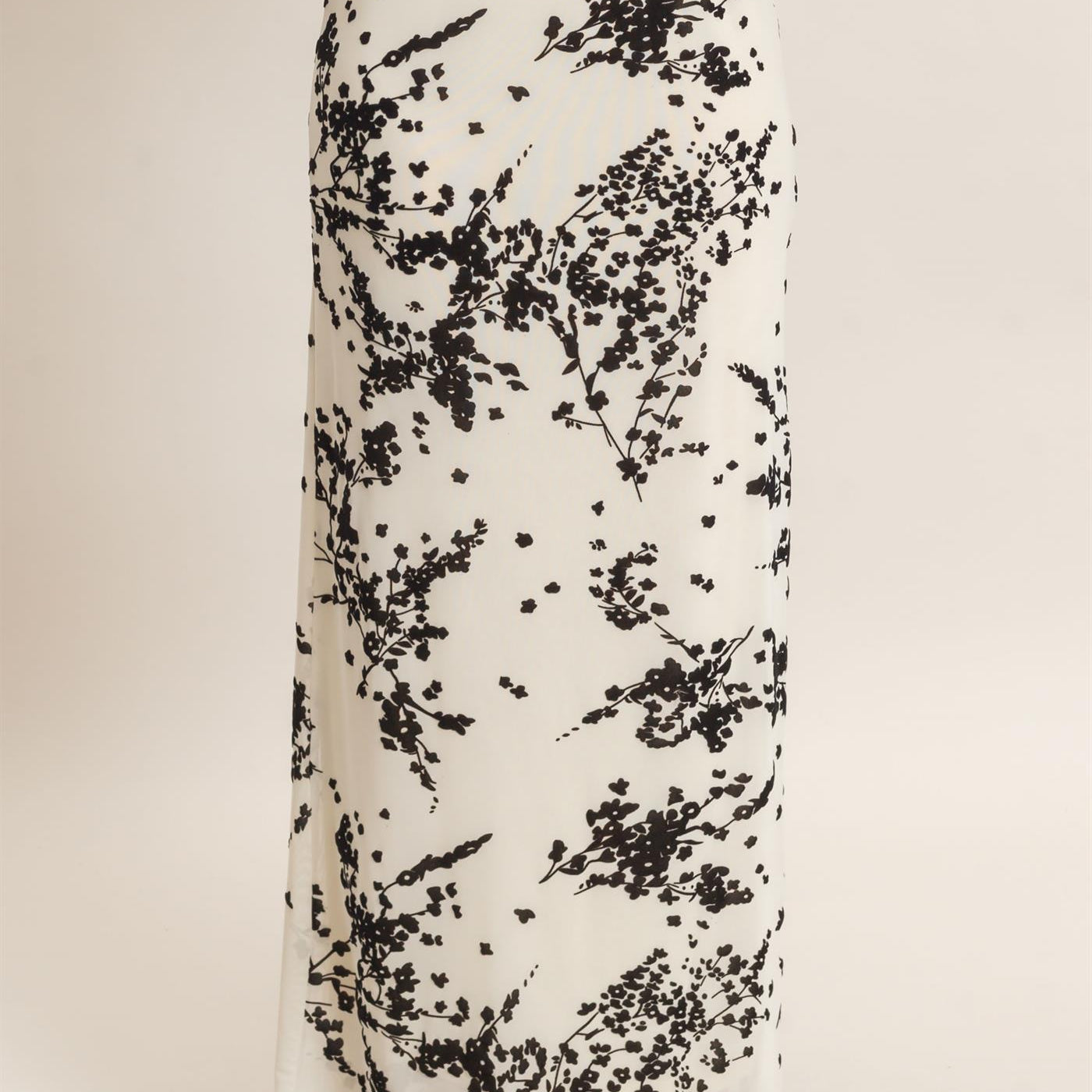 Wholesale Contrast Velvet Print Maxi Skirt Skirts HF26F221 CREAM HYFVE