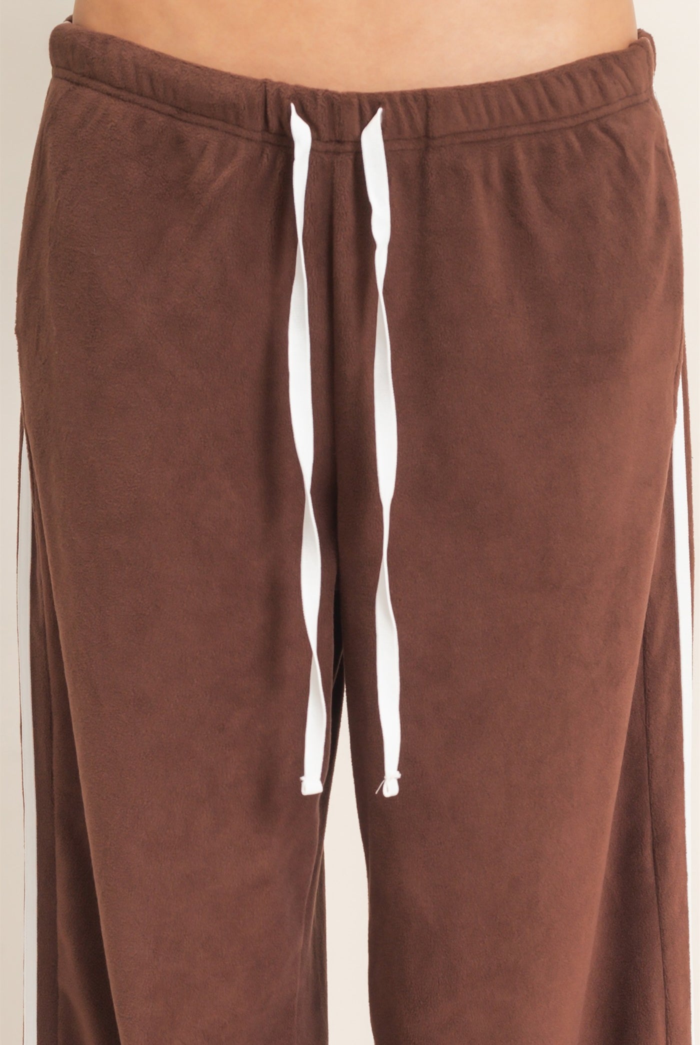 Wholesale Drawstring Waist Jogger Pants Joggers HF26E424-D CHOCOLATE HYFVE