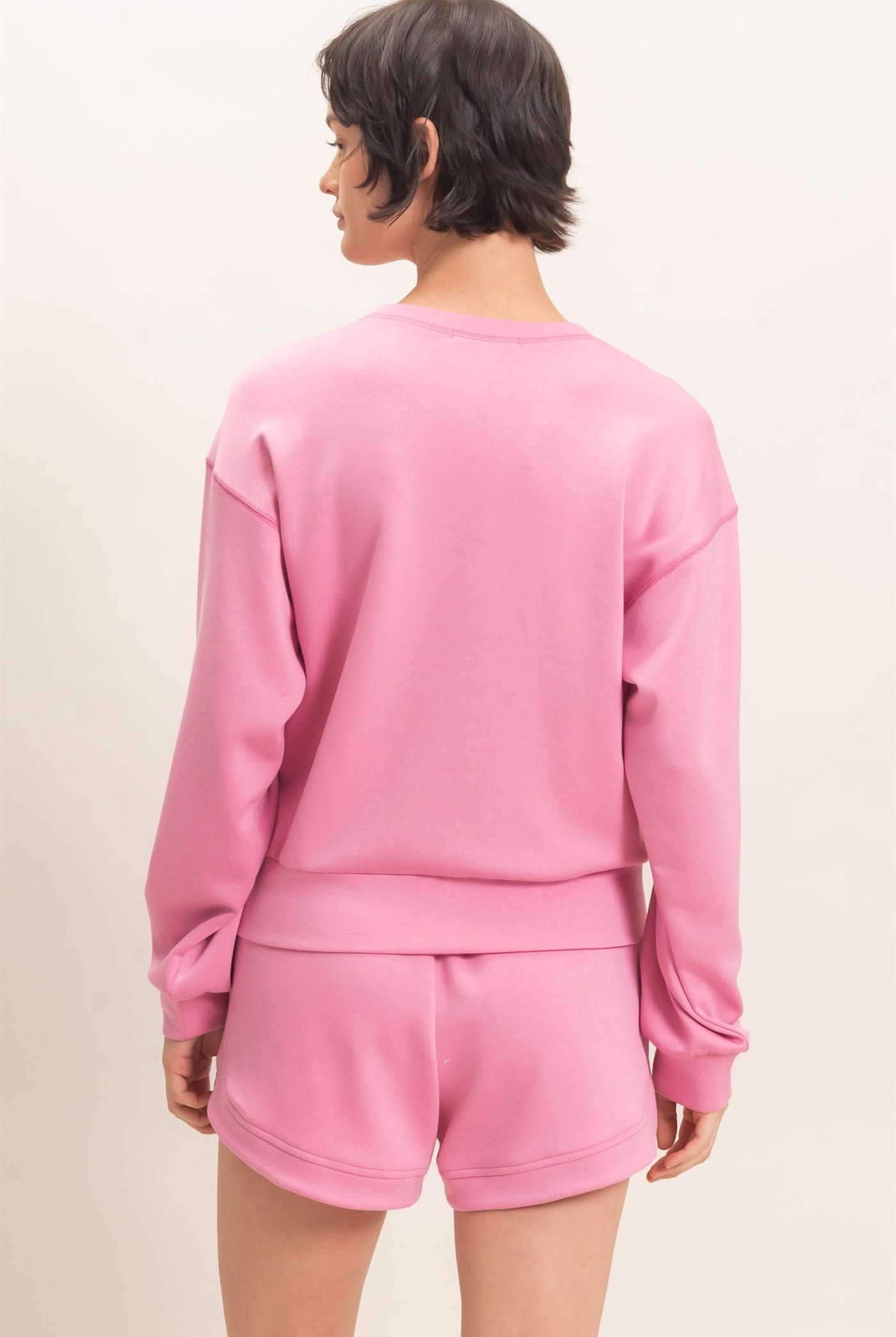Wholesale Crew Neck Sweatshirt Sweatshirts DZ26C966 PINK DOUBLE ZERO