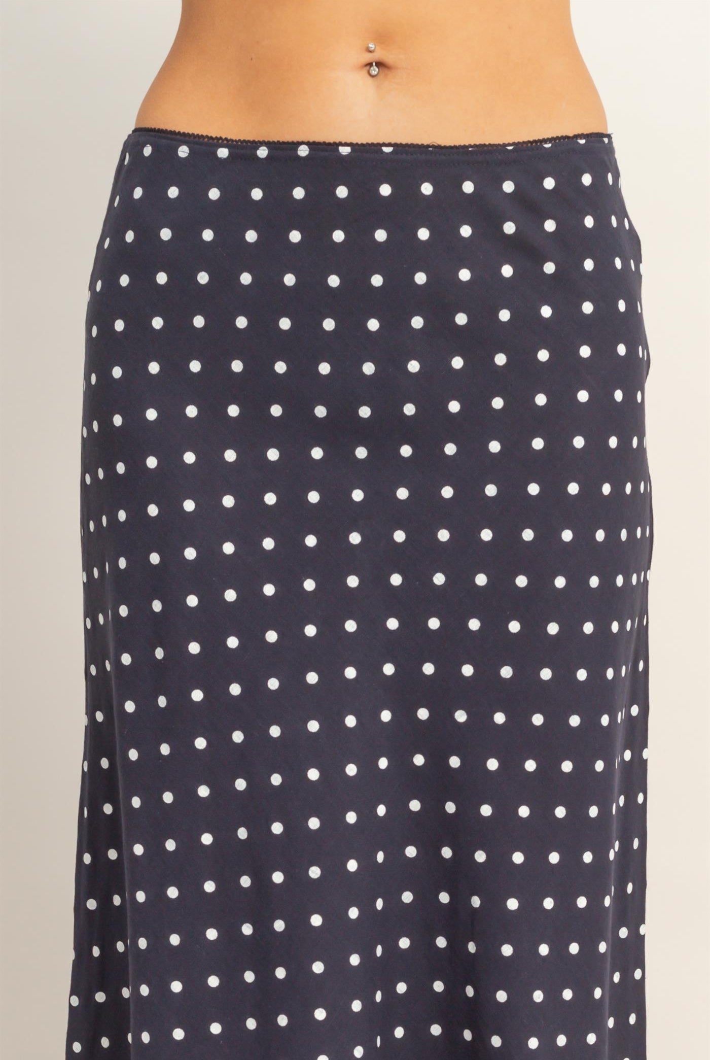 Wholesale Polka Dot A-Line Skirt Skirts HF26E416-D NAVY HYFVE